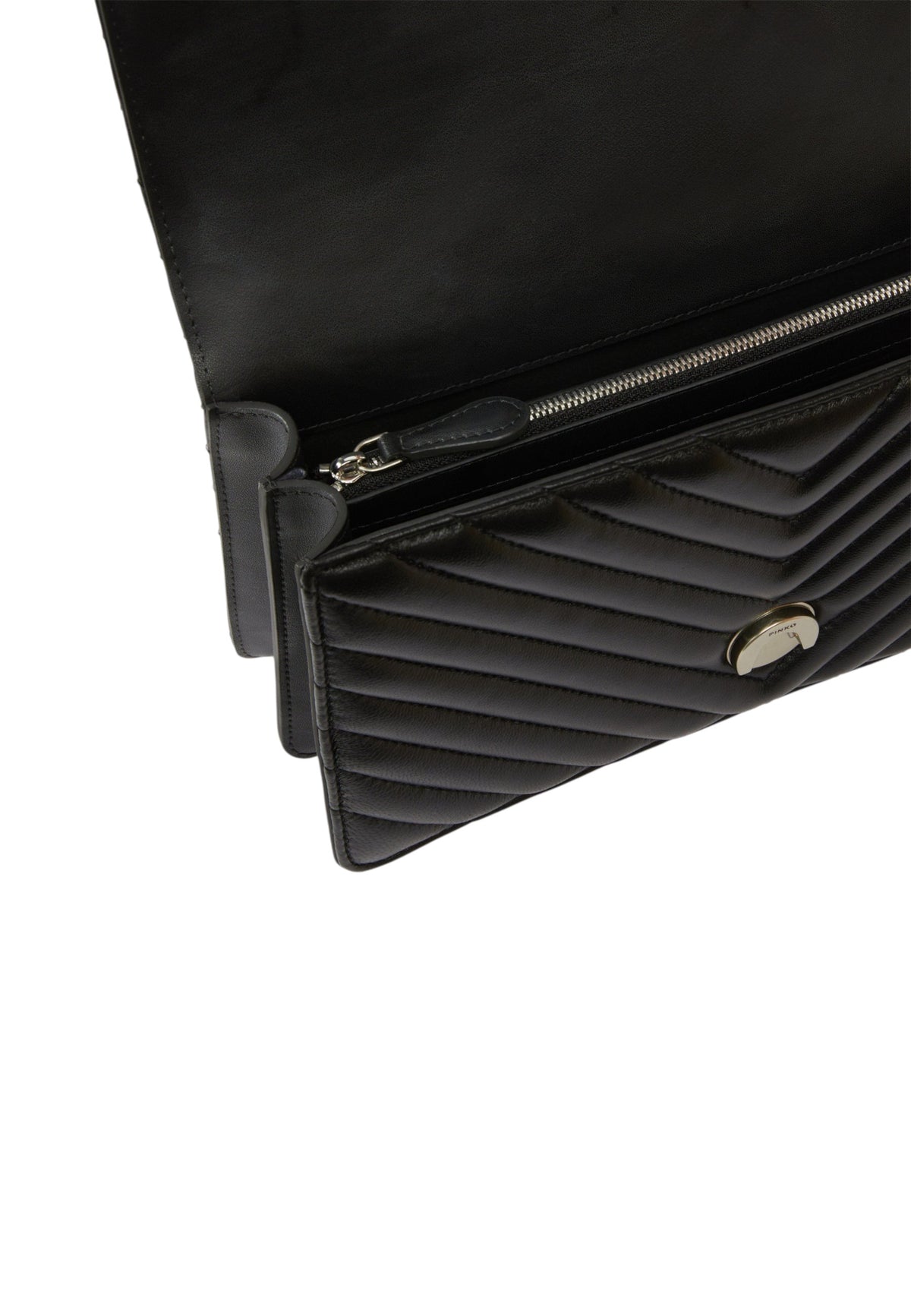 Borsa A Tracolla Donna Pinko Lavorazione Chevron, fibbia Love Birds, tracolla a catena, misure 27 x 8 x 16 cm Love One Classic Chevron 100941A0GK