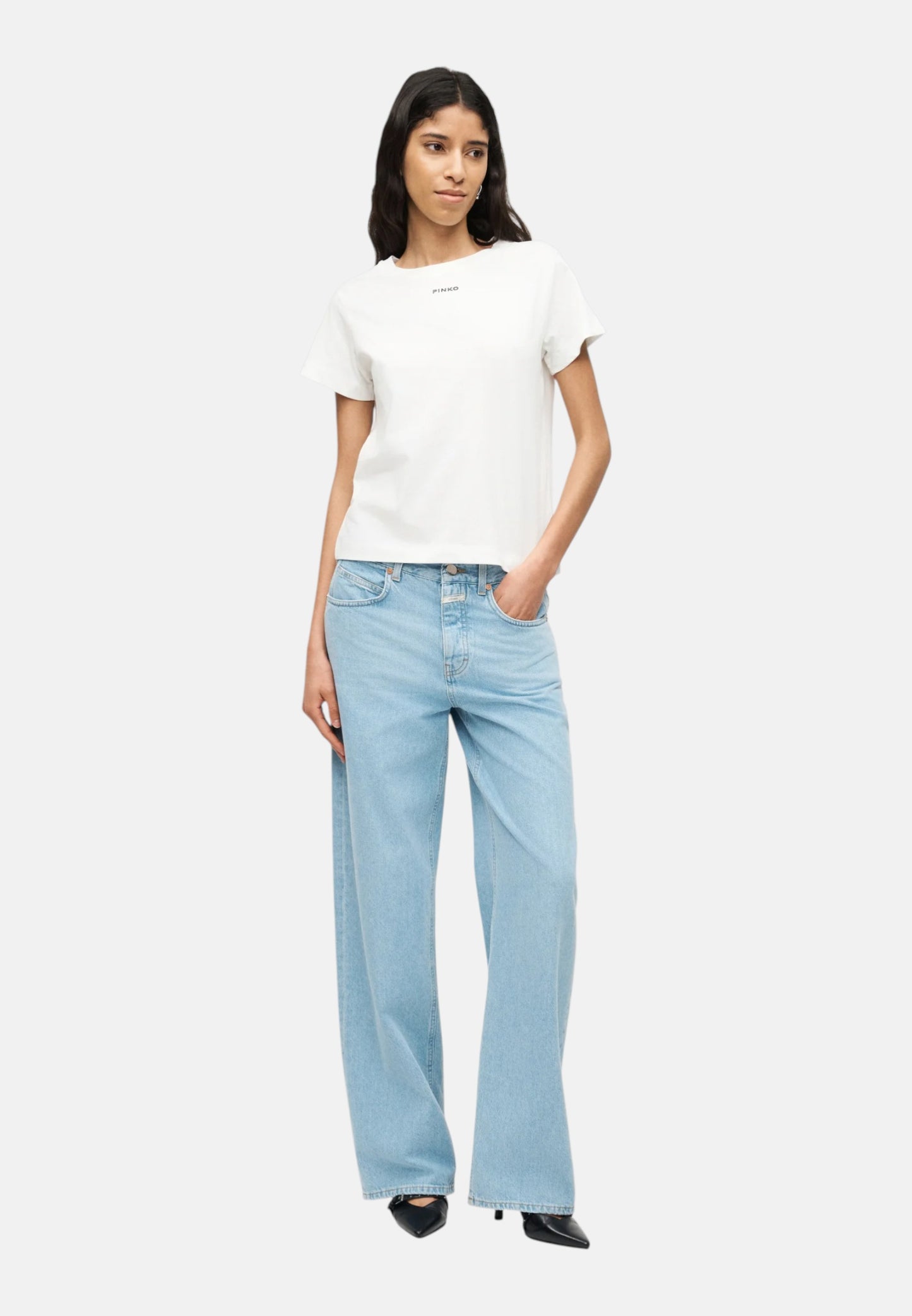 T-Shirt Manica Corta Donna Pinko Con Logo PINKO Basico 100373A34F