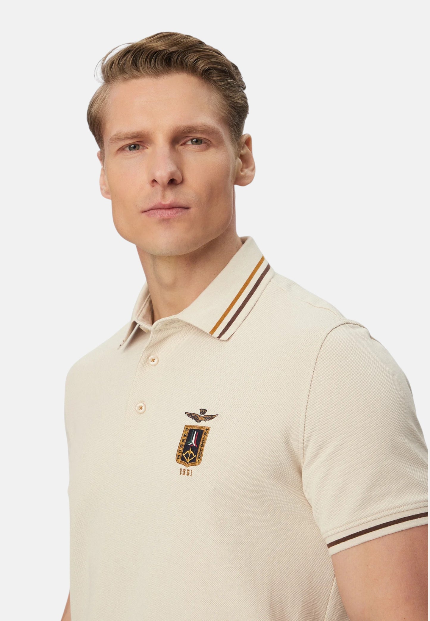 Polo Manica Corta Uomo Aeronautica Militare Slim Fit Frecce Tricolori 261PO1914UP00403