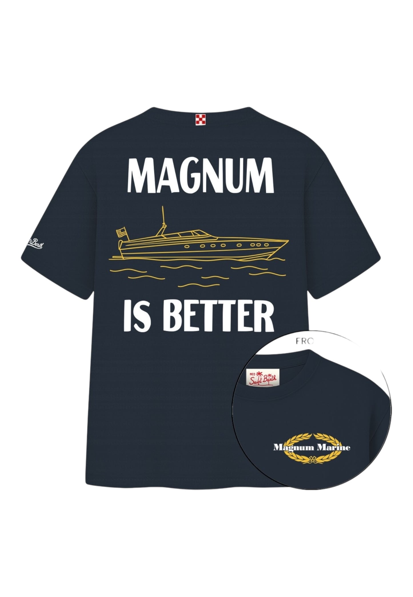 T-Shirt Manica Corta Uomo Mc2 Saint Barth Oversize Rich Magnum Delmar DLR0001