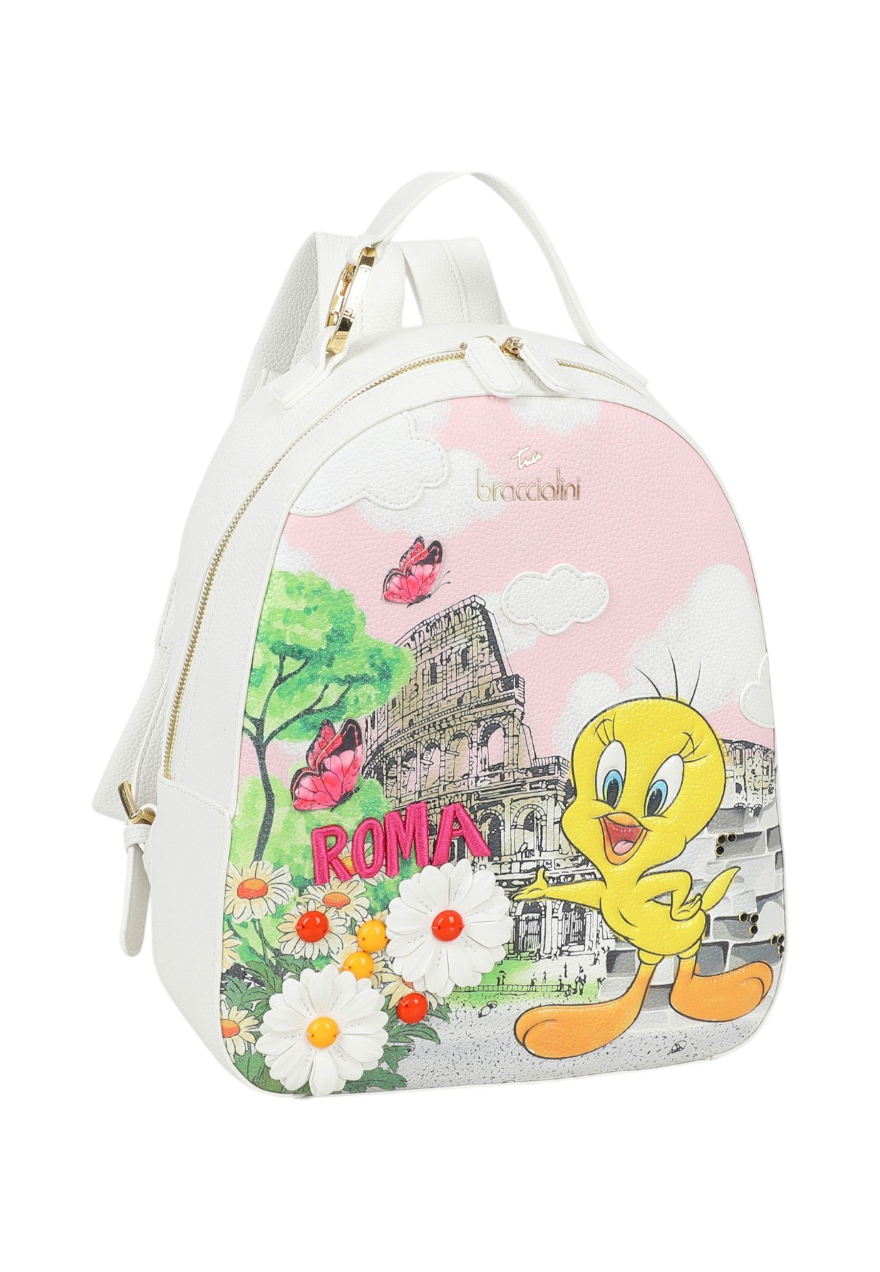 Zaino  Donna Braccialini Stampa Titti Roma Cartoline Lt LT256YY