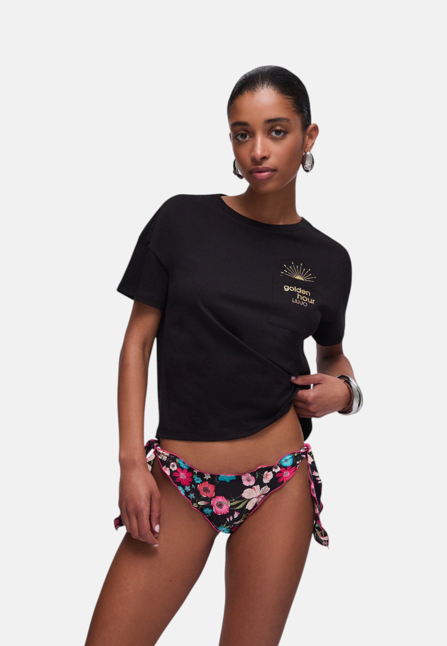 T-Shirt Manica Corta Donna Liu Jo Golden Hour Eco Line VA6161JS923