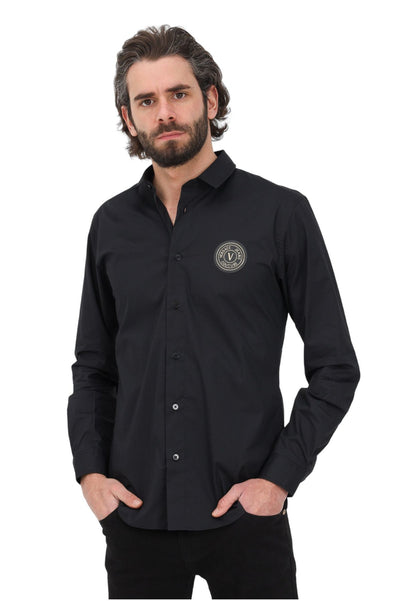 Camicia Manica lunga Uomo Versace Jeans Couture  Stampa Patch V-Emb Gold 74GALYS2CN001