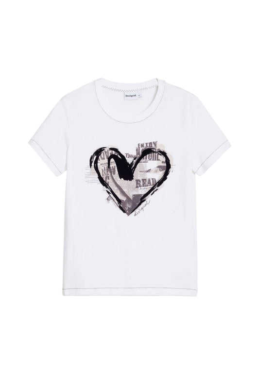 T-Shirt  Donna Desigual  Ts Letter Core 25WWTK04