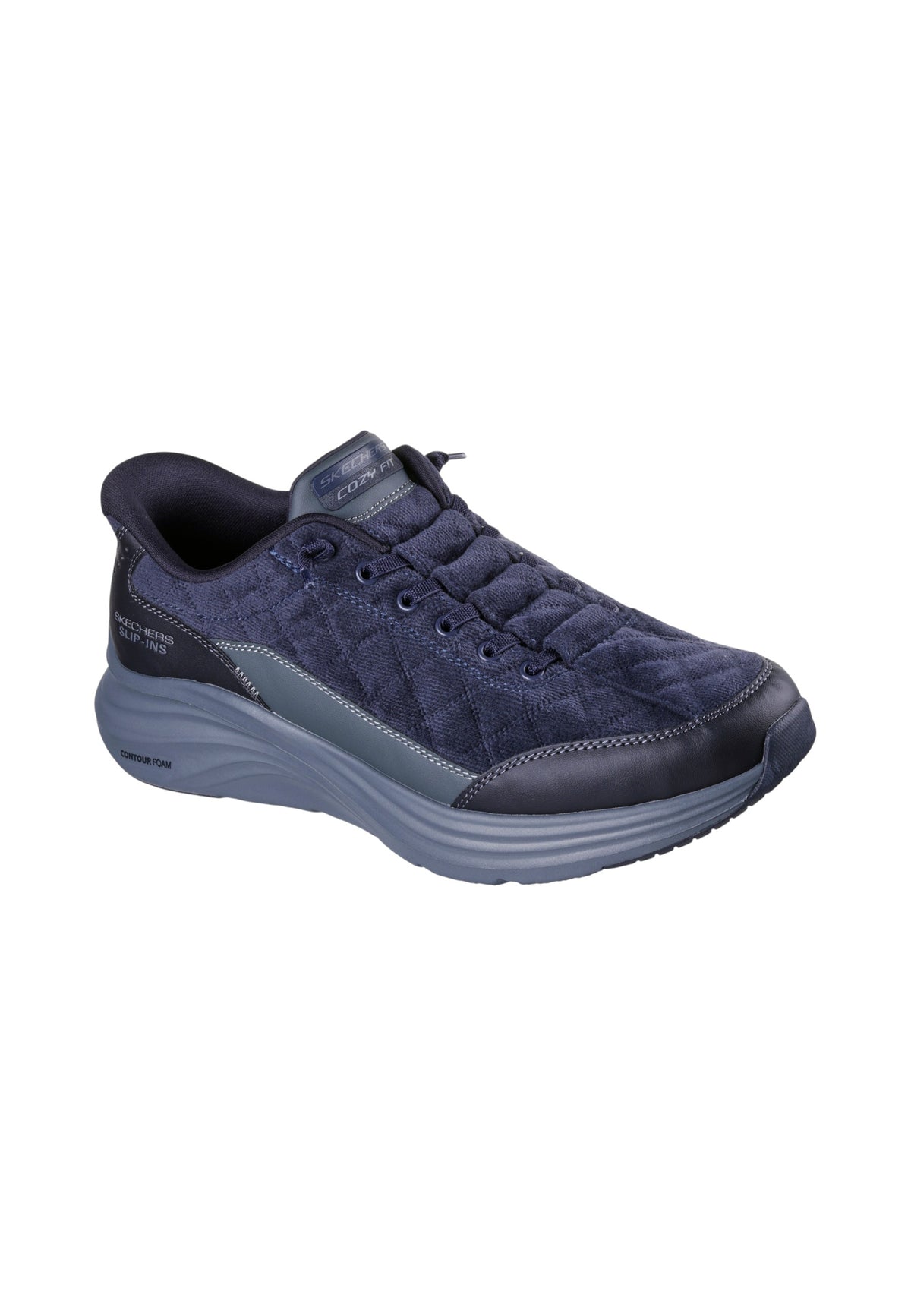 Sneakers Basse Uomo Skechers Hands Free Slip-ins, Heel Pillow, Cozy Fit, Contour Foam, Air-Cooled Memory Foam, Velluto a coste trapuntato, Lacci elasticizzati No Tie Fit, Lavabile in lavatrice Contour Foam-Cordelux 232618