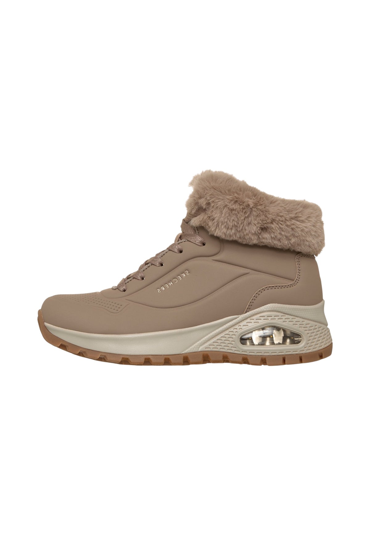 Sneakers Alte Donna Skechers Air-Cooled Memory Foam, Skech-Air, Collo e fodera in ecopelliccia, Suola antiscivolo Uno Rugged-Arctic Avenue 190285