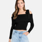 Maglia  Donna Guess  Off Shoulder Rib Terra W6RR13Z2YJ2