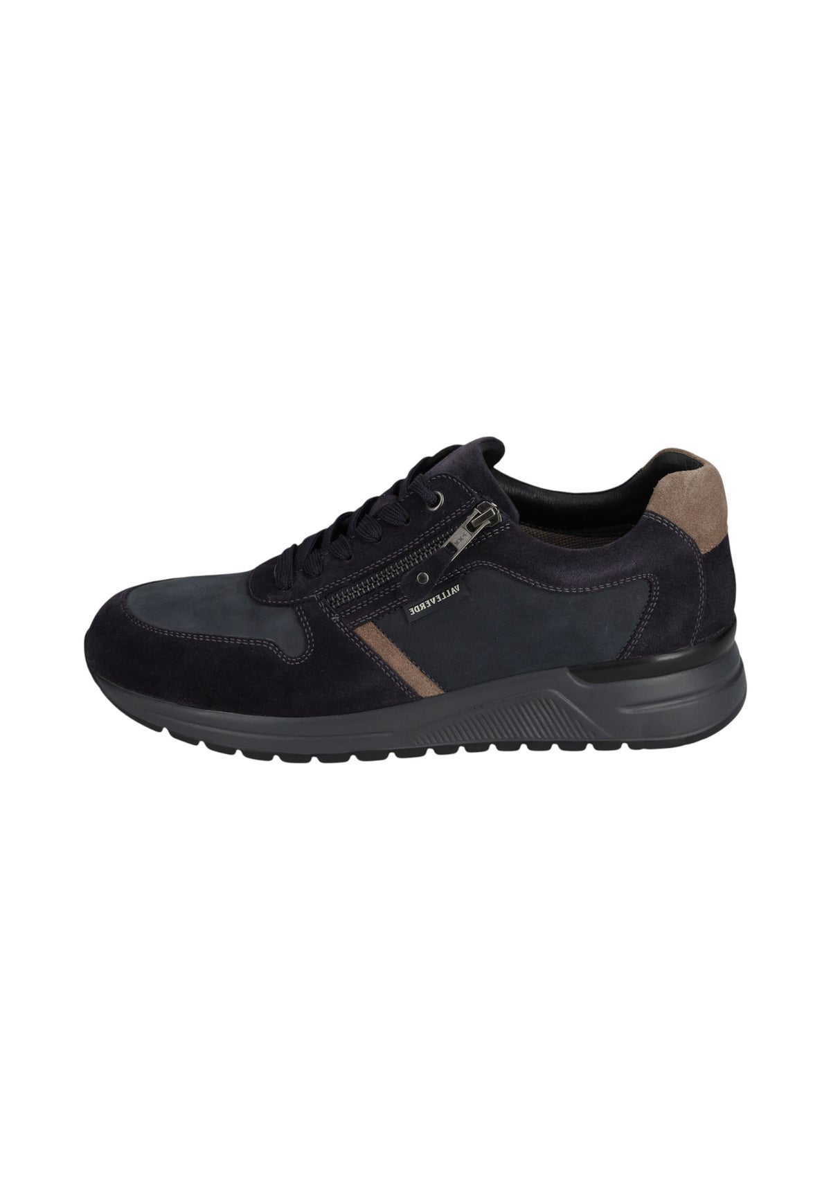 Sneakers Basse Uomo Valleverde chiusura con lacci, zip laterale, pannelli a contrasto, suola scura  VY954AW