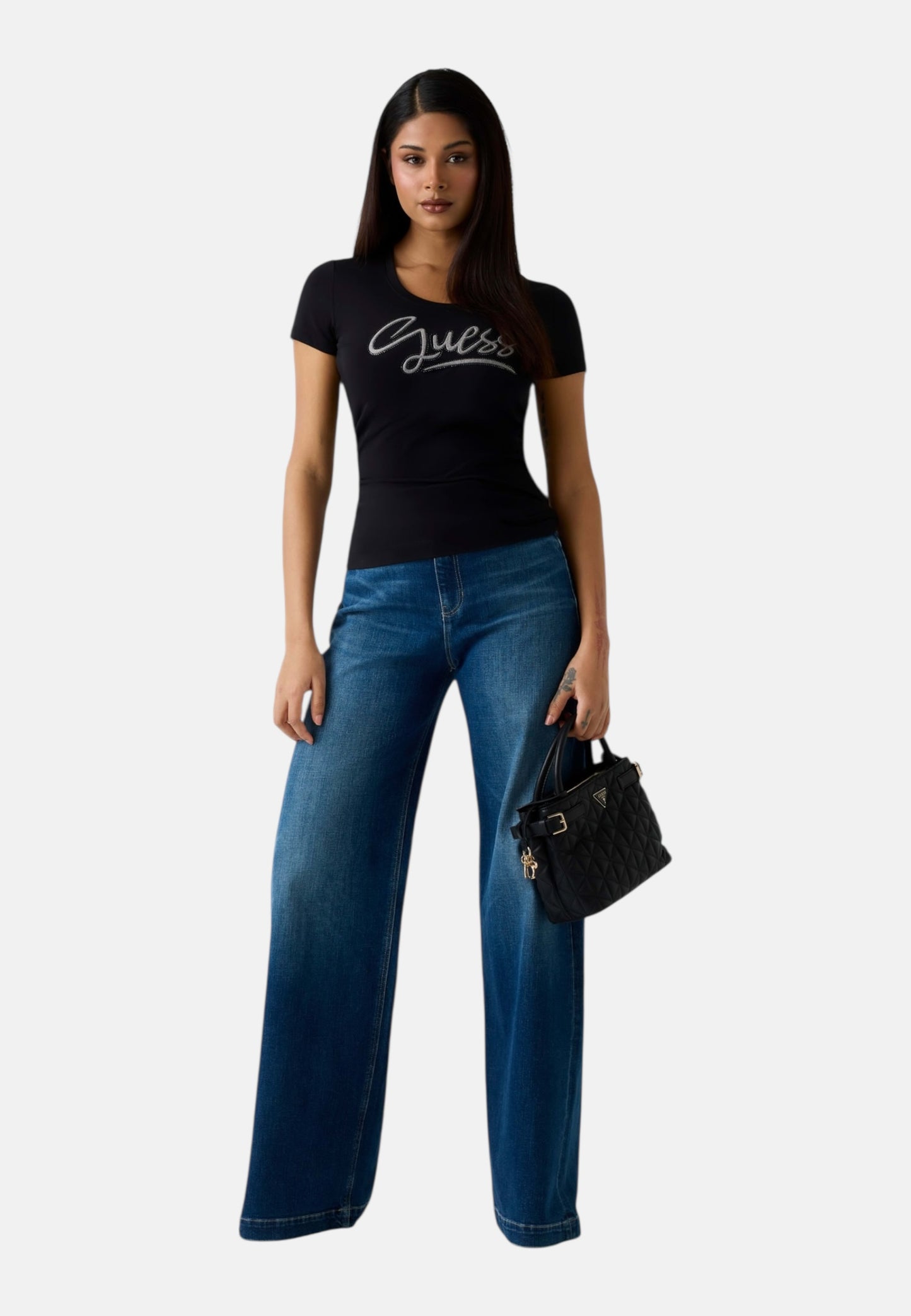T-Shirt Manica Corta Donna Guess  Guess Script W6RI24J1314