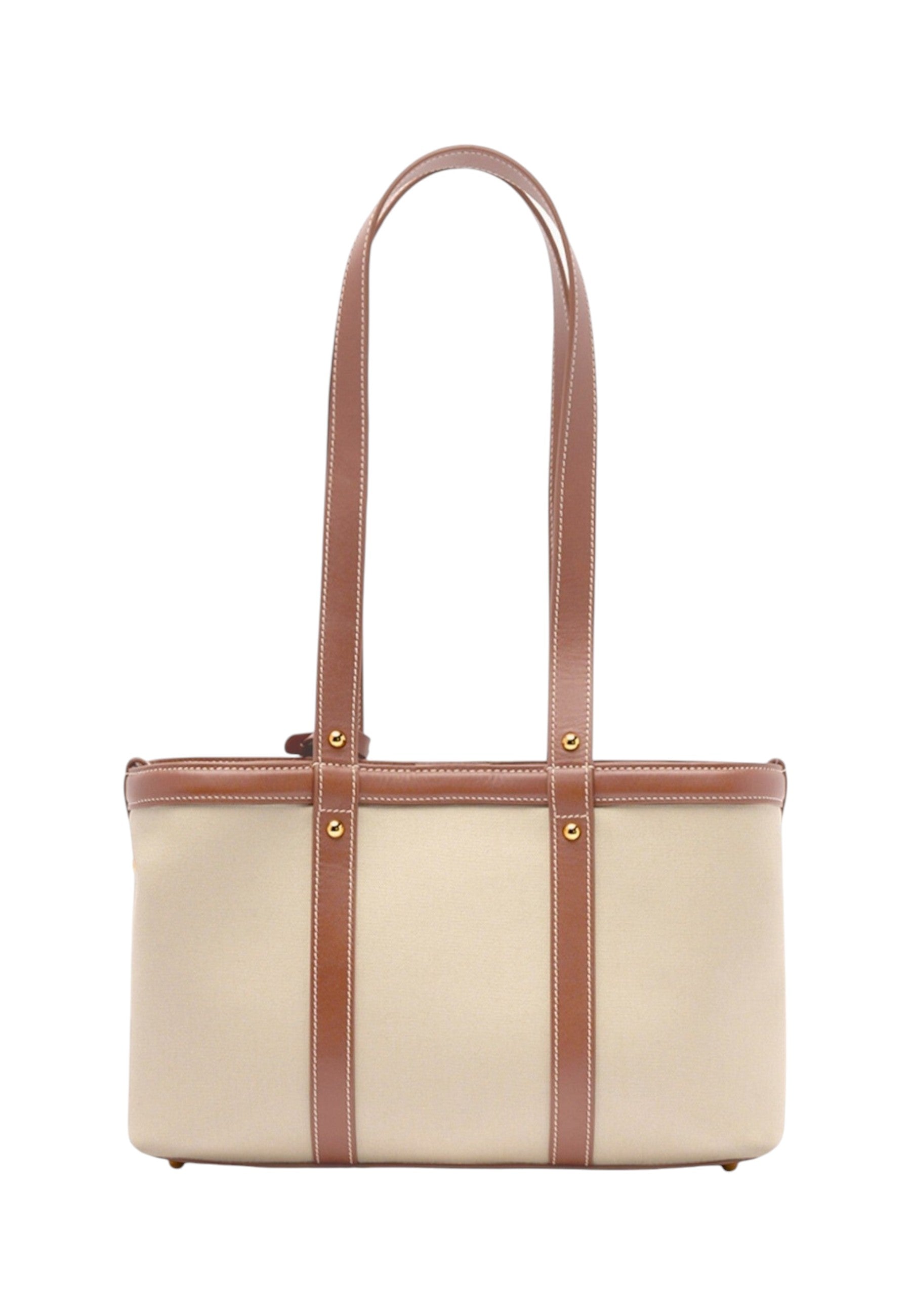 Borsa A Spalla Donna Trussardi Shopper Small In Canvas E Pelle Elba Z774E006475N