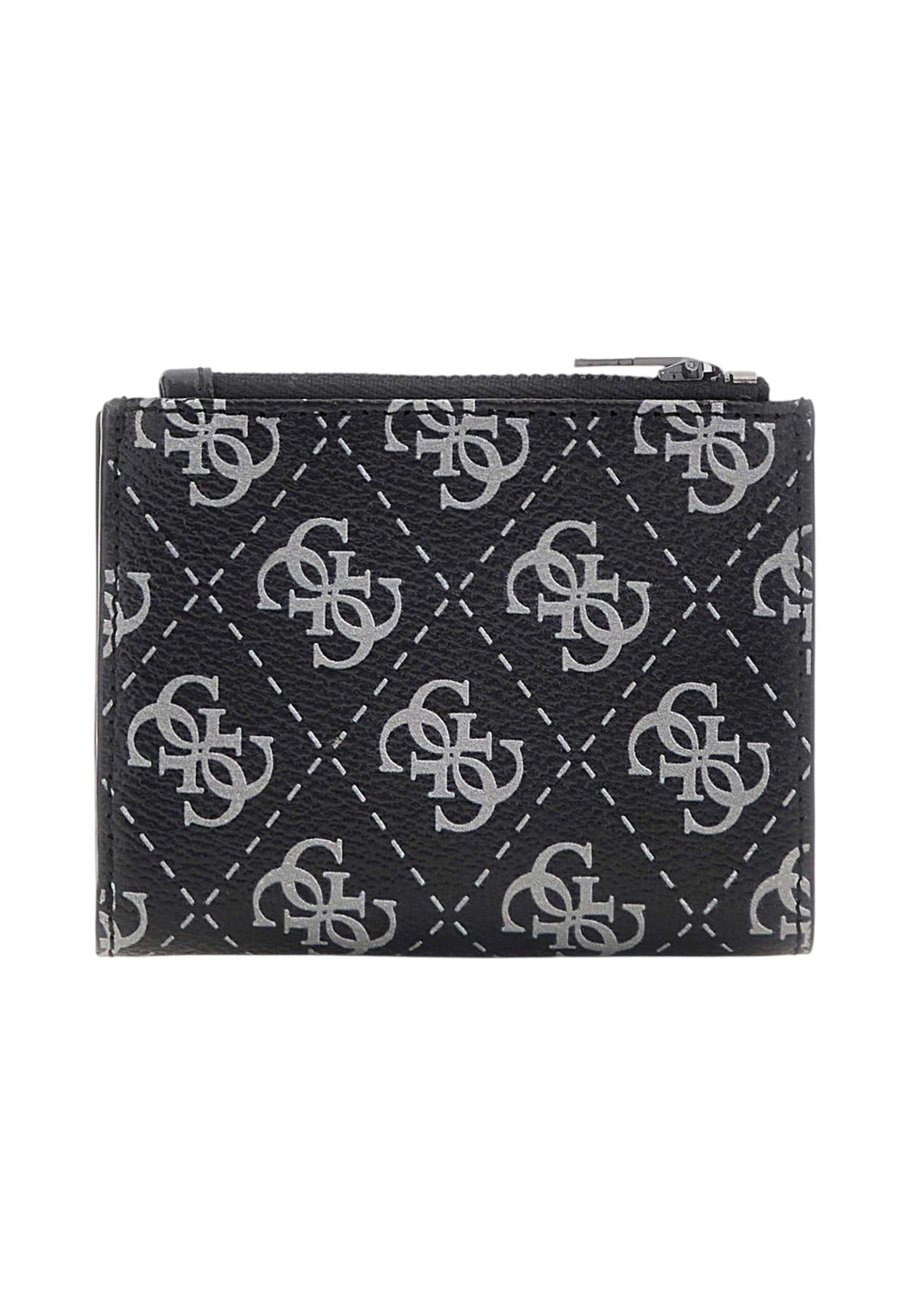 Portafoglio Con Portacarte Uomo Guess Bifold Top Zip Milano SMMALOLEA03