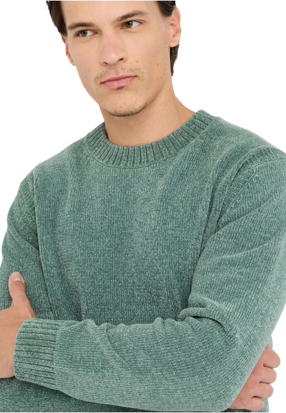 Maglione A Girocollo Uomo Liu Jo In Ciniglia  QF5079MA29P