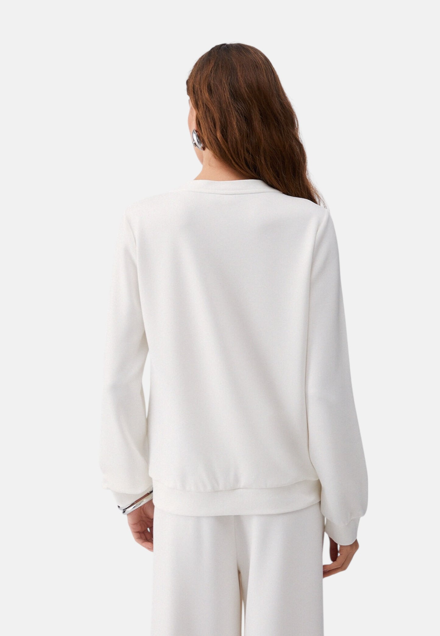 Felpa A Girocollo Donna Liu Jo In Scuba Con Logo Linea Eco TA6078JS869
