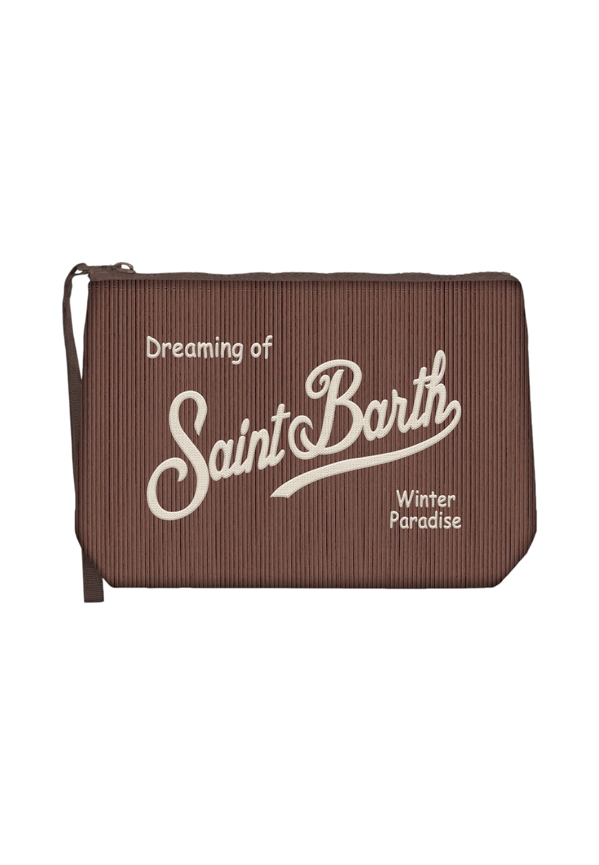 Pochette  Unisex Mc2 Saint Barth Chiusura Con Zip, Laccetto Laterale, Il Logo Saint Barth Sul Davanti Aline Corduroy S ALI0059