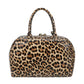 Borsa A Mano Donna Braccialini Bauletto In Pelle Con Stampa Leopard Michelle B19015PP