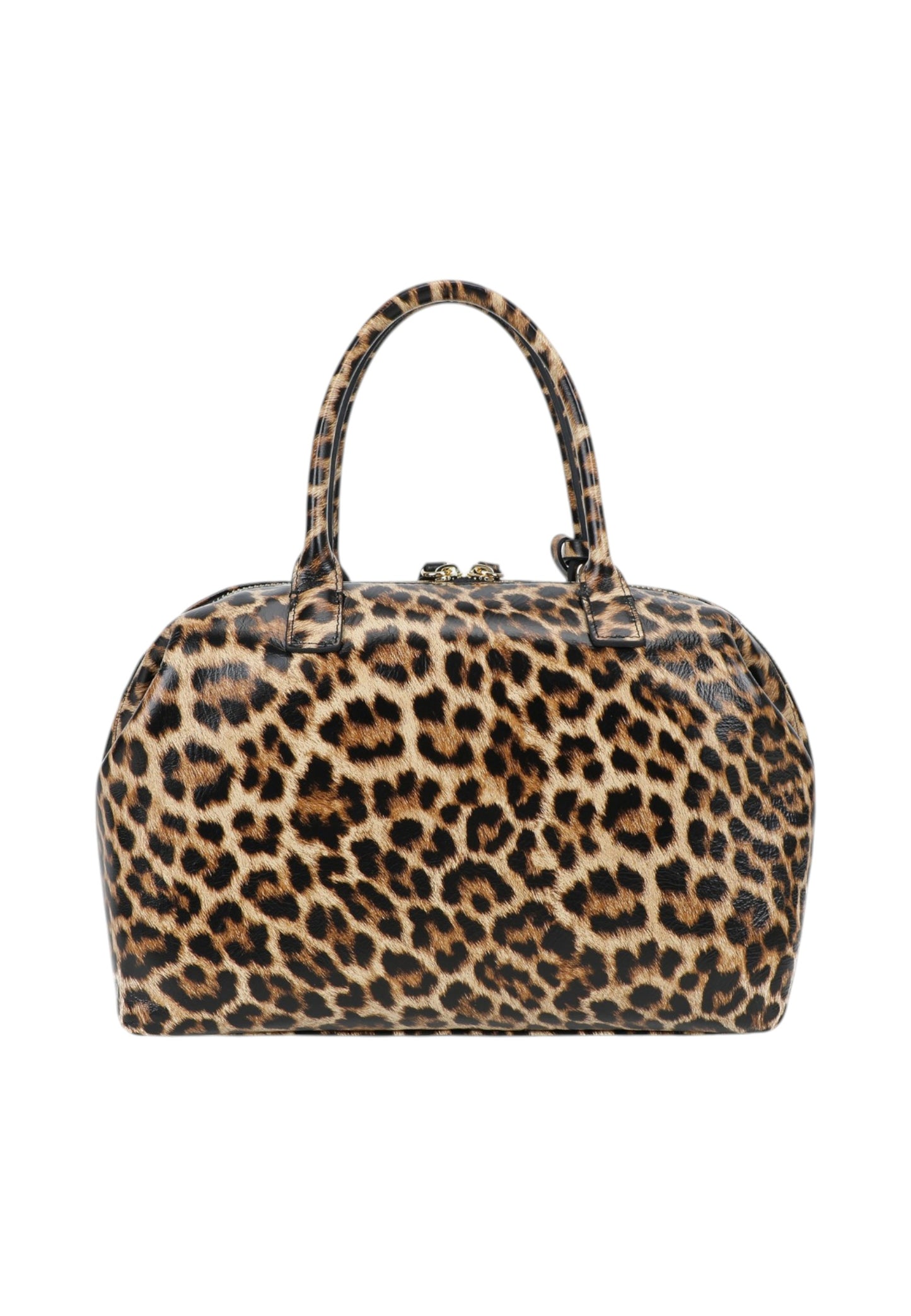 Borsa A Mano Donna Braccialini Bauletto In Pelle Con Stampa Leopard Michelle B19015PP