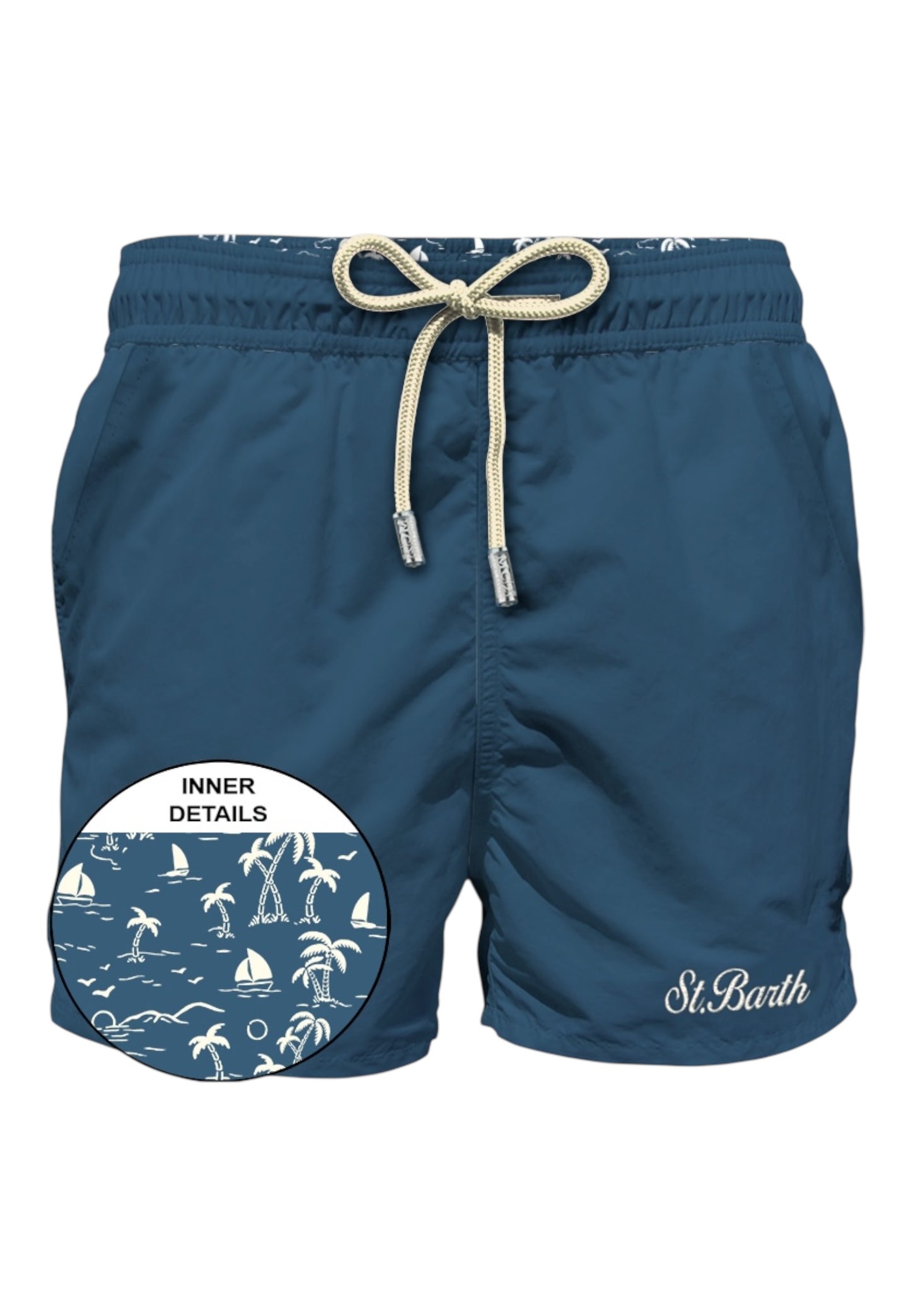 Costume da bagno Short Uomo Mc2 Saint Barth Fantasia Toile Con Tasca Posteriore Con Patta Patmos PATM001