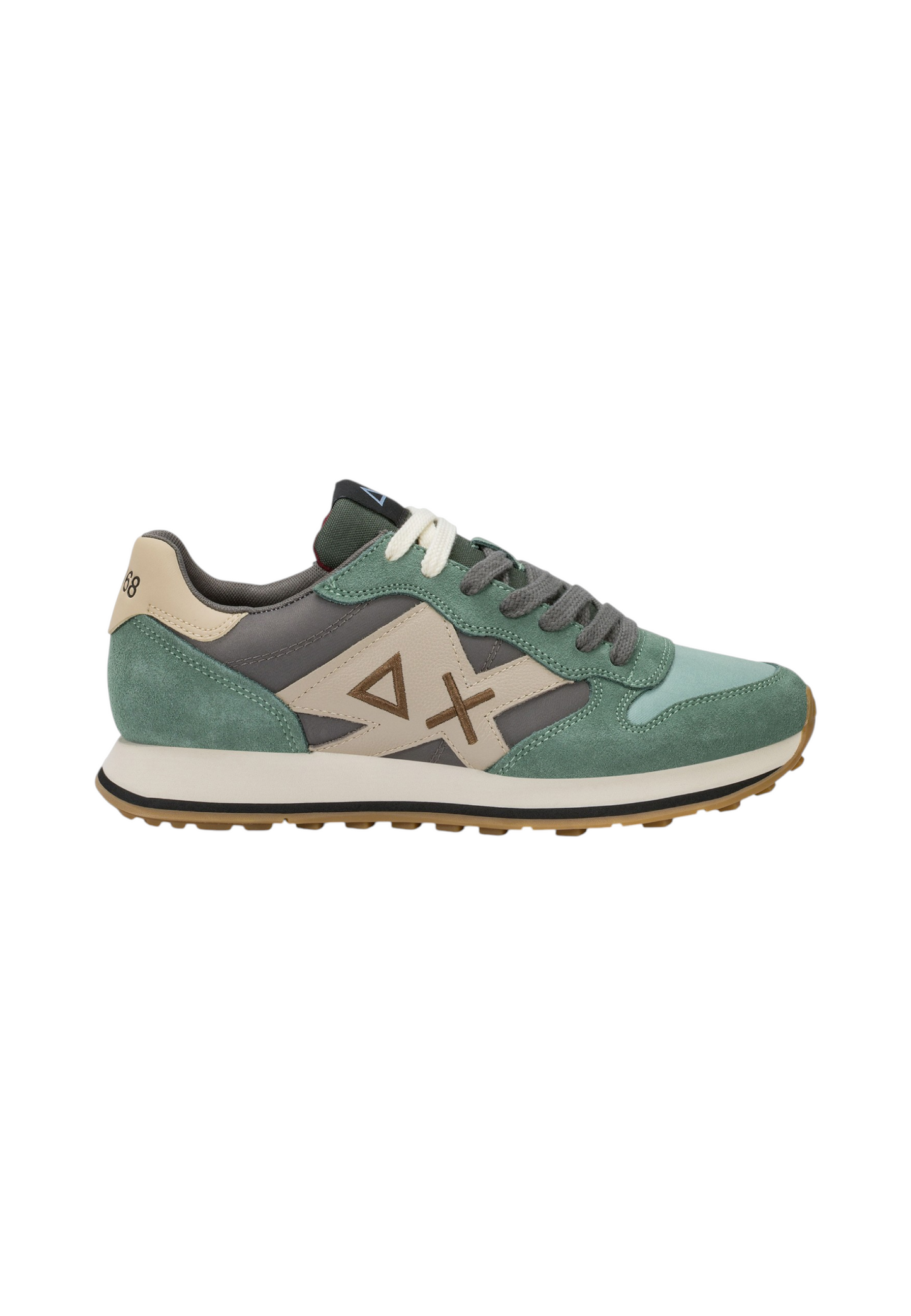 Sneakers Basse Uomo Sun68 Stile Running, Nylon E Suede, Maxi Logo, Bicolor Jaki 2.0 Bicolor Z46122