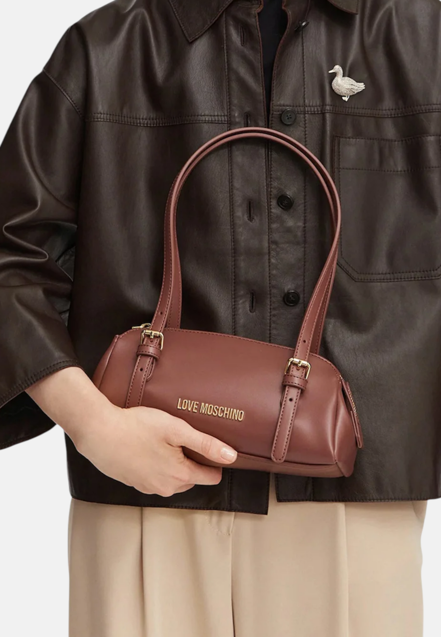 Borsa A Spalla Donna Love Moschino Allungata Con Doppi Manici  JC4101PP1PLY0