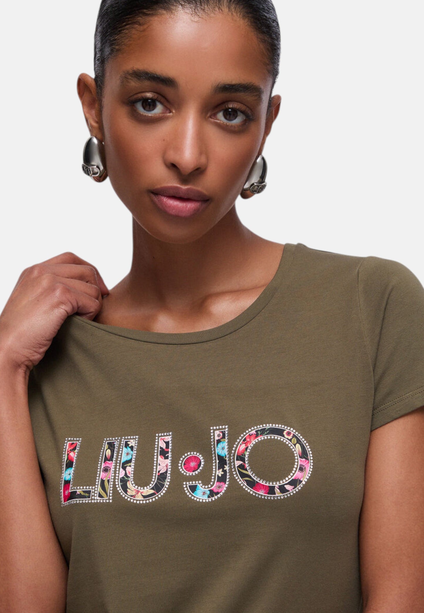 T-Shirt Manica Corta Donna Liu Jo Flower Eco Line VA6169JS003