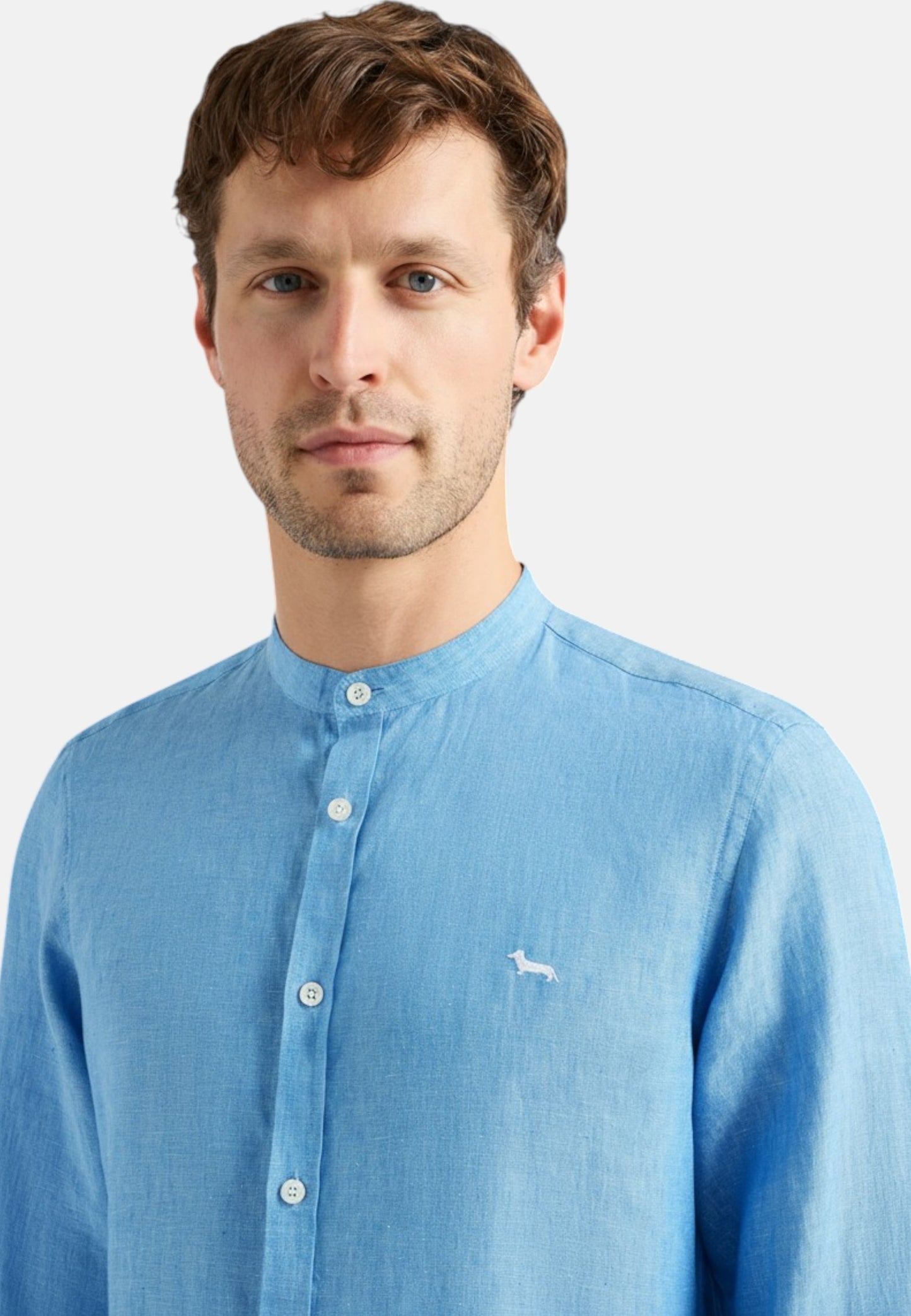 Camicia Manica lunga Uomo Harmont & Blaine Coreana In Lino  CRQ029010883O