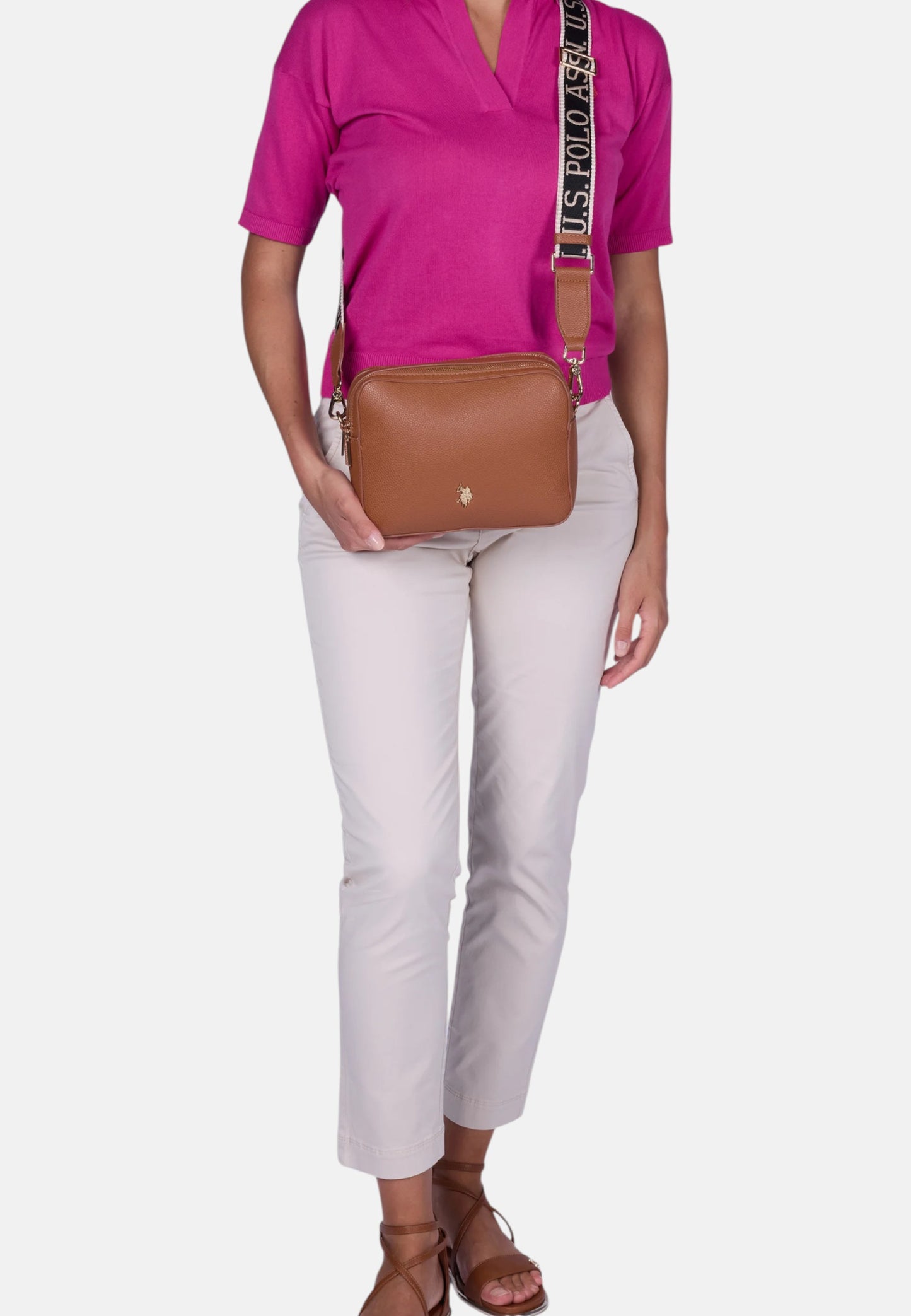 Borsa A Tracolla Donna U.S. Polo Assn. Doppia Zip Mansion BEUE58716WVP
