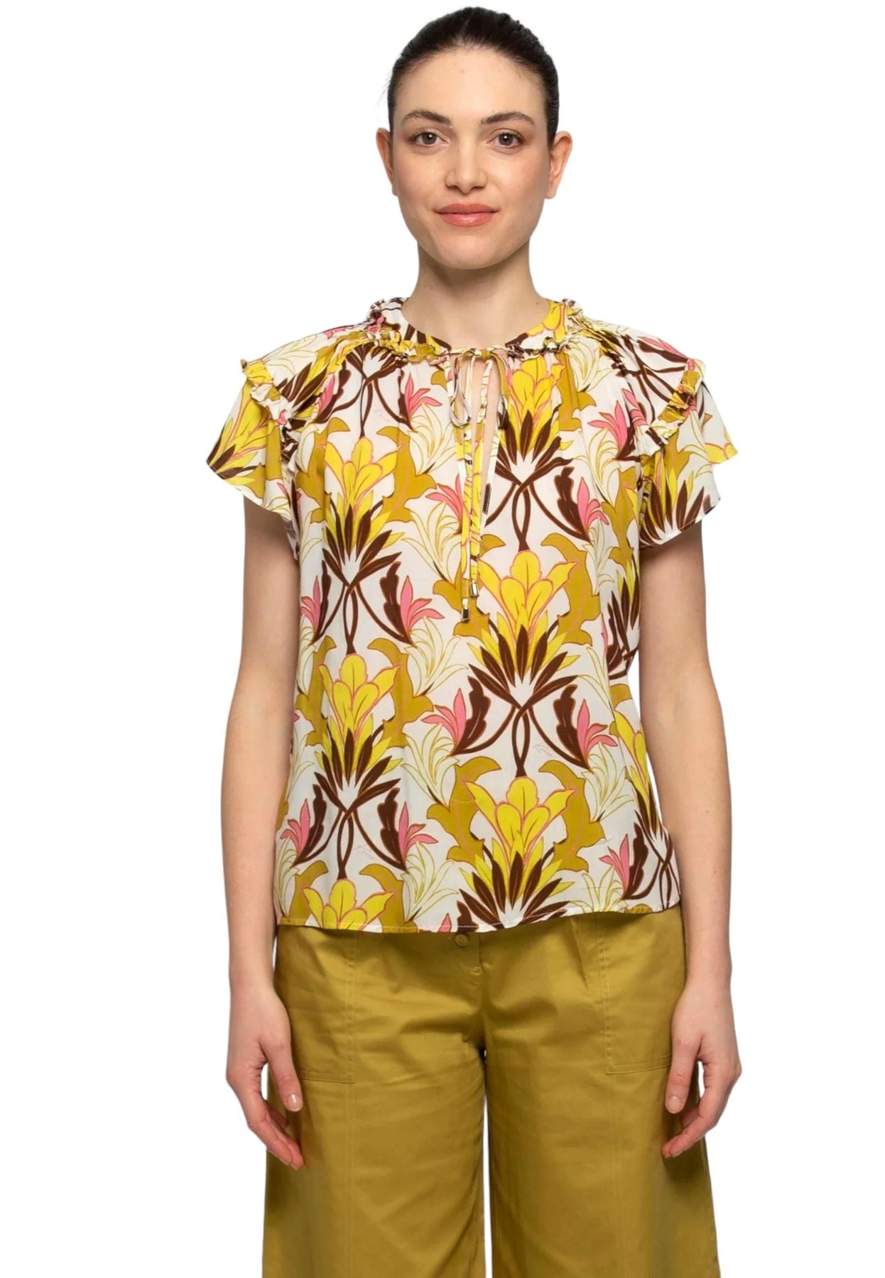 Blusa Manica Corta Donna Kocca  Linress P23PBL9192AAFA2763