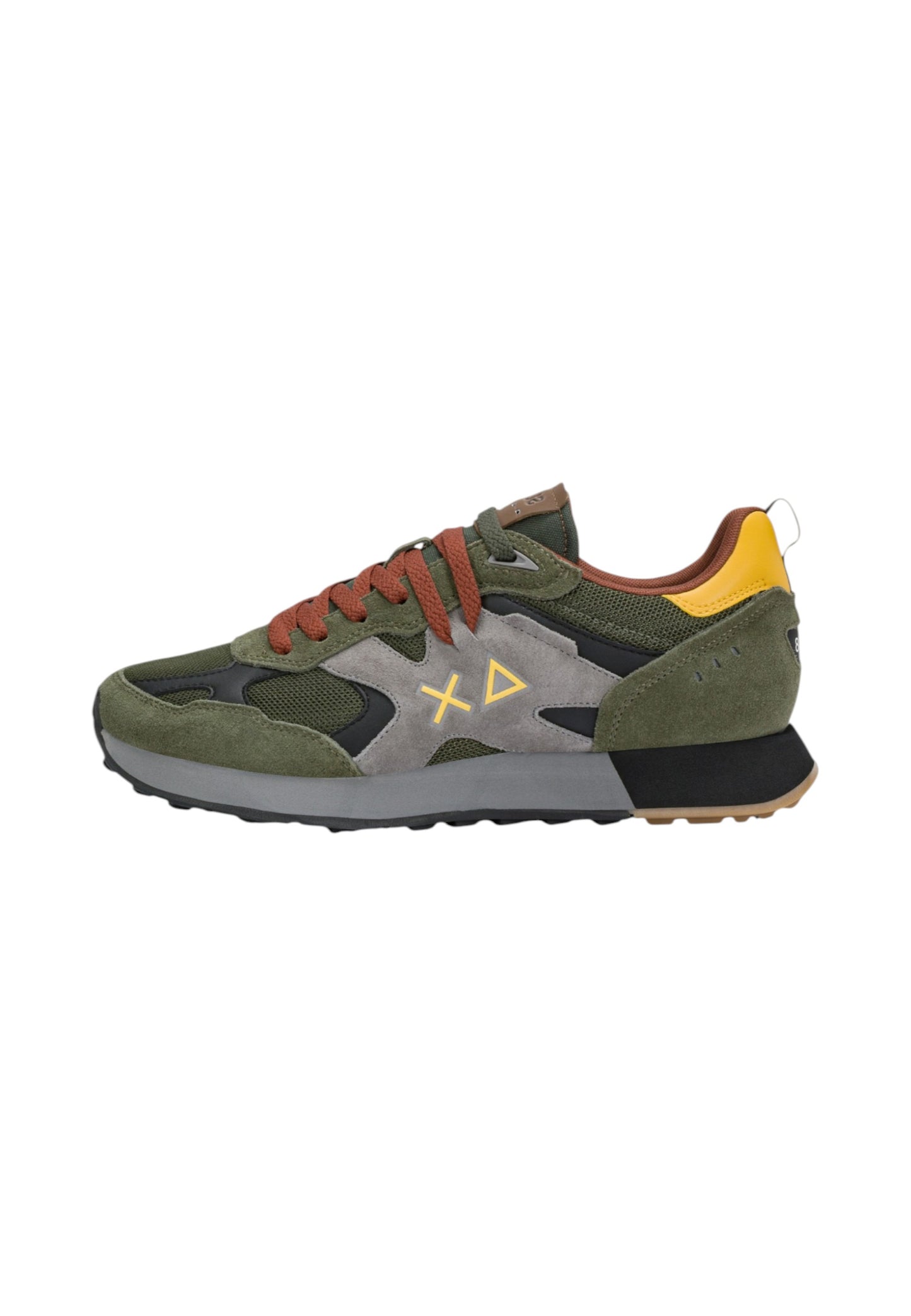 Sneakers Basse Uomo Sun68 Stile Running, Nylon E Suede, Maxi Logo, Outdoor Jaki Outdoor Z46124