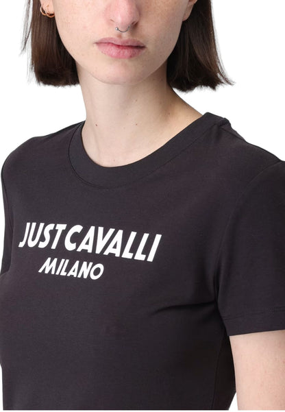 T-Shirt Manica Corta Donna Just Cavalli  Logo New 76PAHE13CJ112