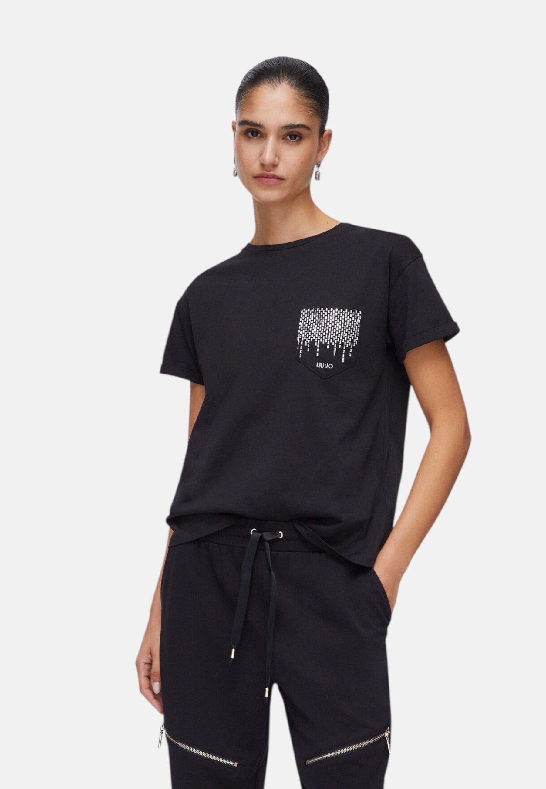 T-Shirt Manica Corta Donna Liu Jo Liujo Mirror Br Eco Line WA6372JS923