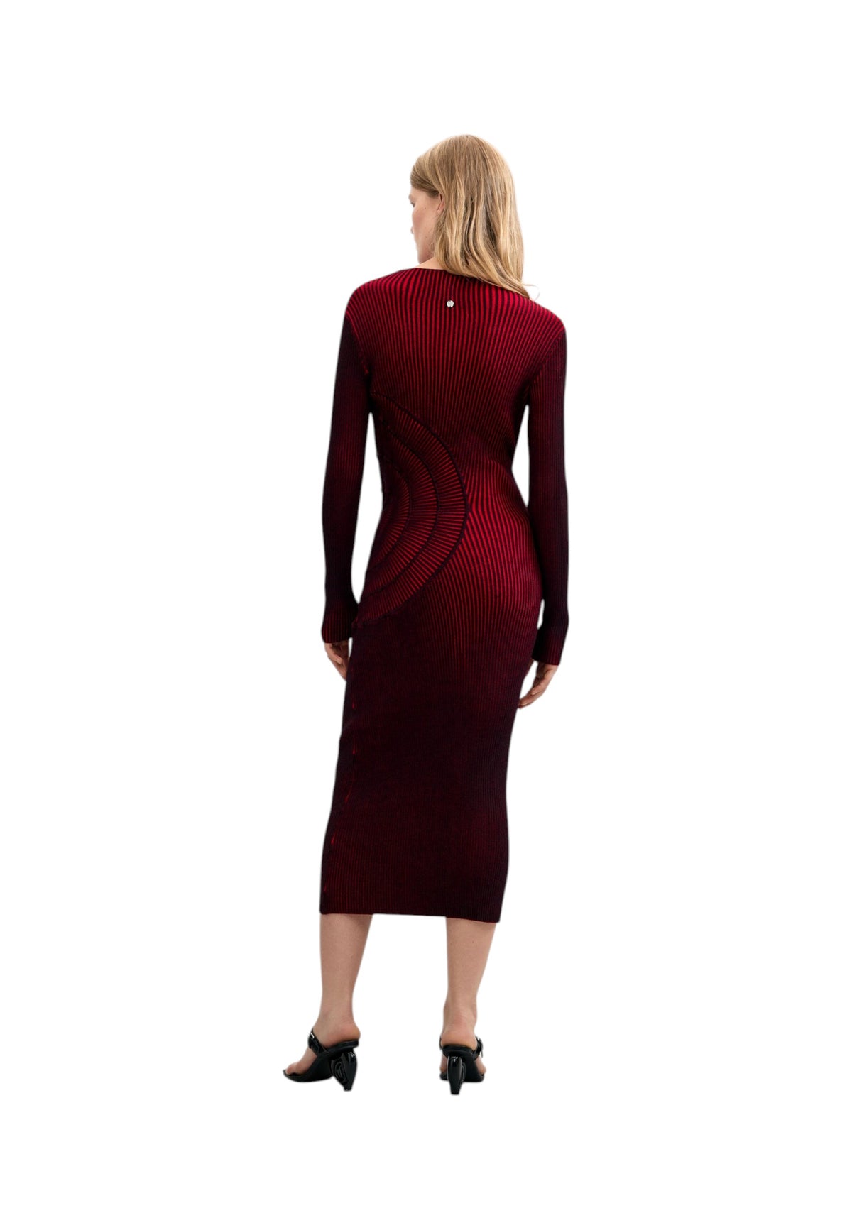 Vestito Midi Donna Desigual Effetto degrad�, Fit slim, Manica lunga, Collo alto, Viscosa Lenzing EcoVero Bloody 26WWVF03