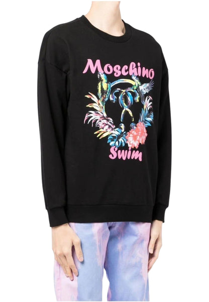 Felpa A Girocollo Uomo Moschino Pappagallini  A17032321