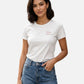T-Shirt Manica Corta Donna Mc2 Saint Barth Chelsea Habitue Embroidery Emilie EMI0001