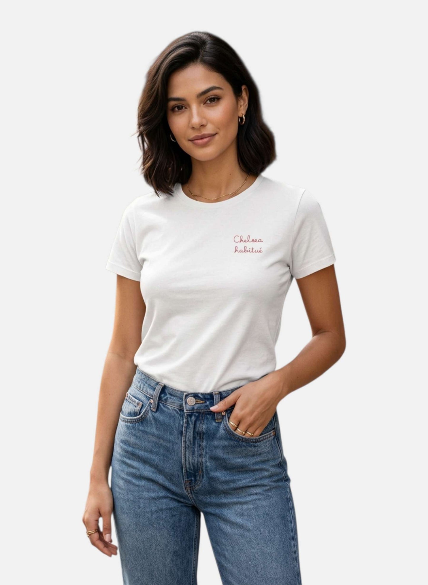 T-Shirt Manica Corta Donna Mc2 Saint Barth Chelsea Habitue Embroidery Emilie EMI0001