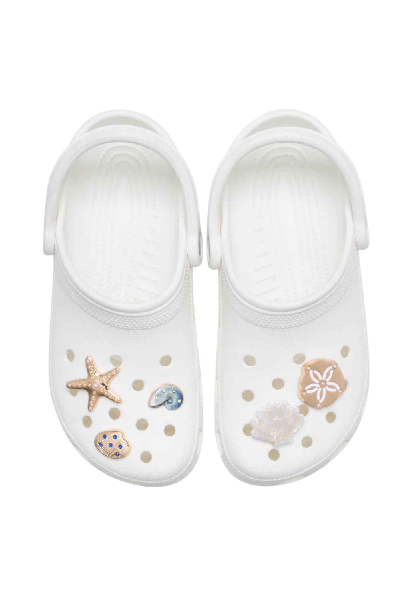 Accessori calzature  Donna Crocs  Gold Seashell 5 Pack CR.6041