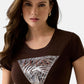 T-Shirt Manica Corta Donna Guess  Zebra Triangle W6GI19K3042