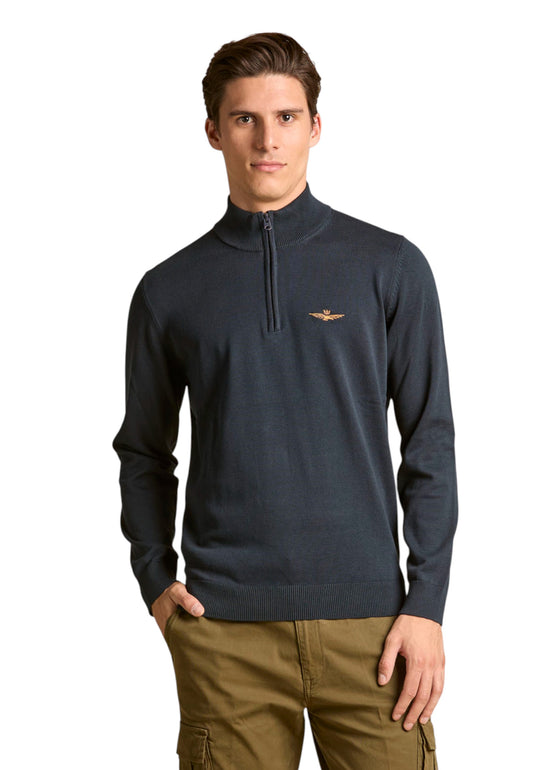 Maglia Collo Alto Uomo Aeronautica Militare Mezza zip  252MA1578UL00506