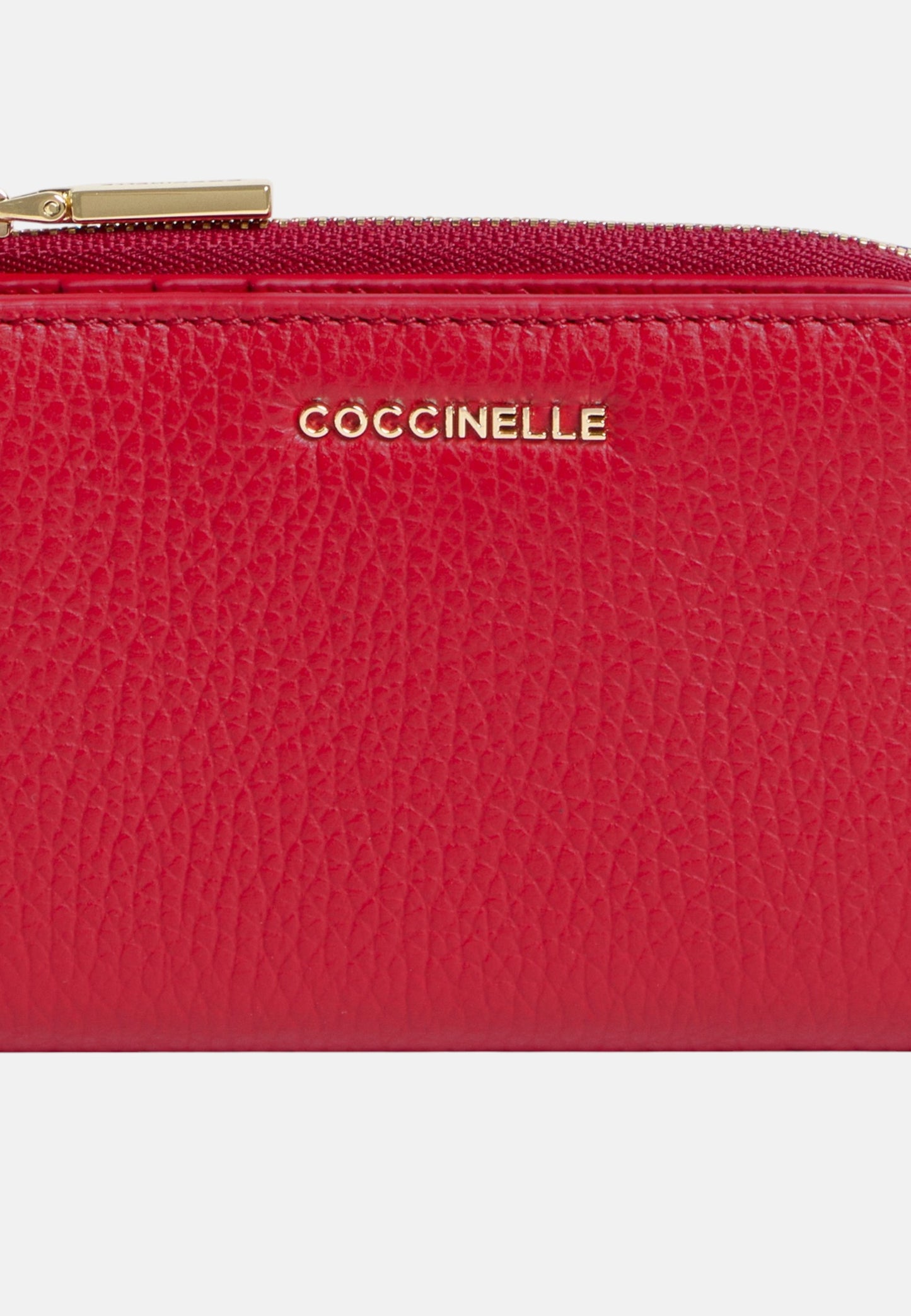Portafoglio Con Zip Donna Coccinelle In Pelle Martellata Metallic Soft Small E2MW511D101