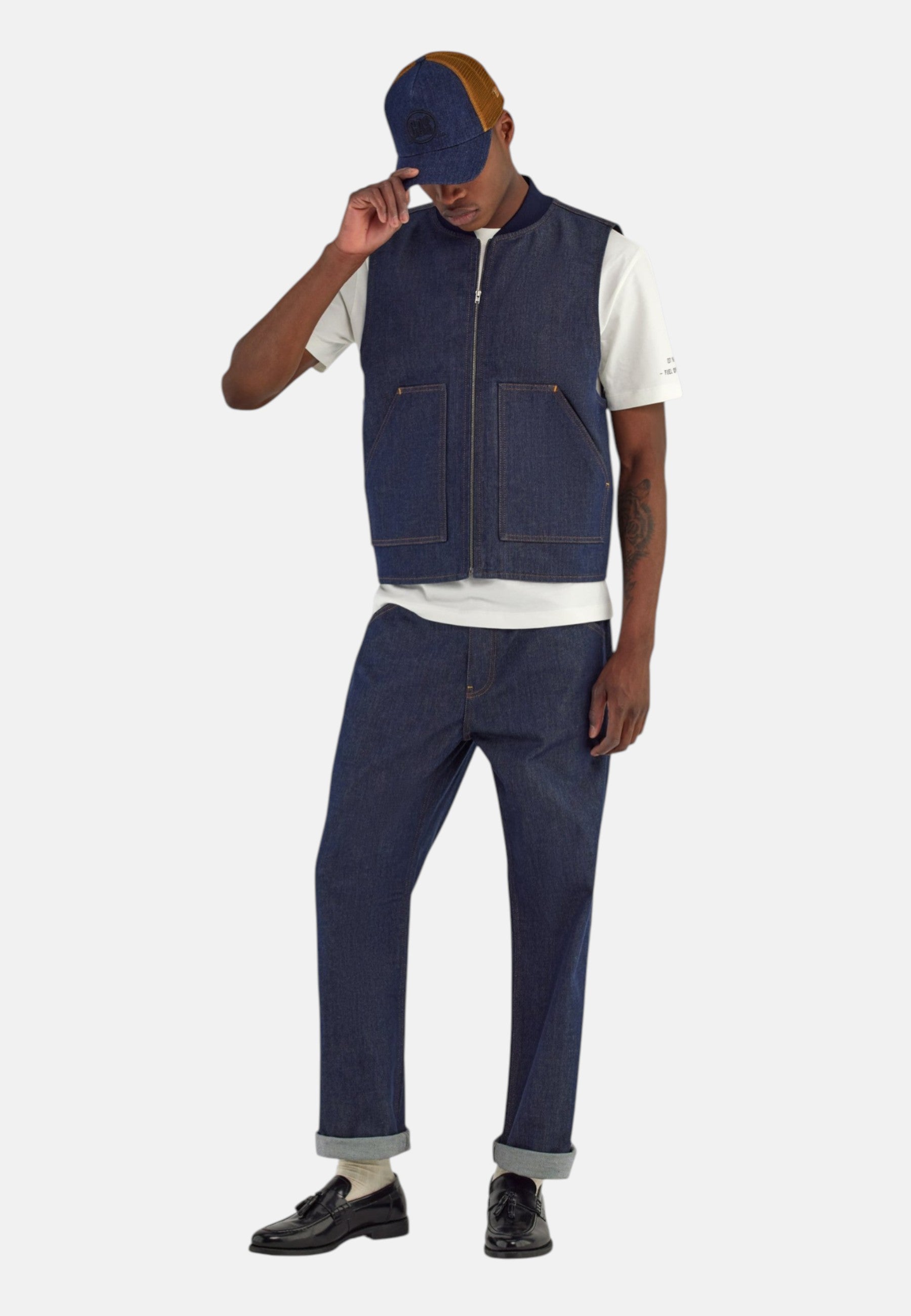 Gilet  Uomo Gas Leggero In Denim Regular Fit Frank Gilet 040088031113