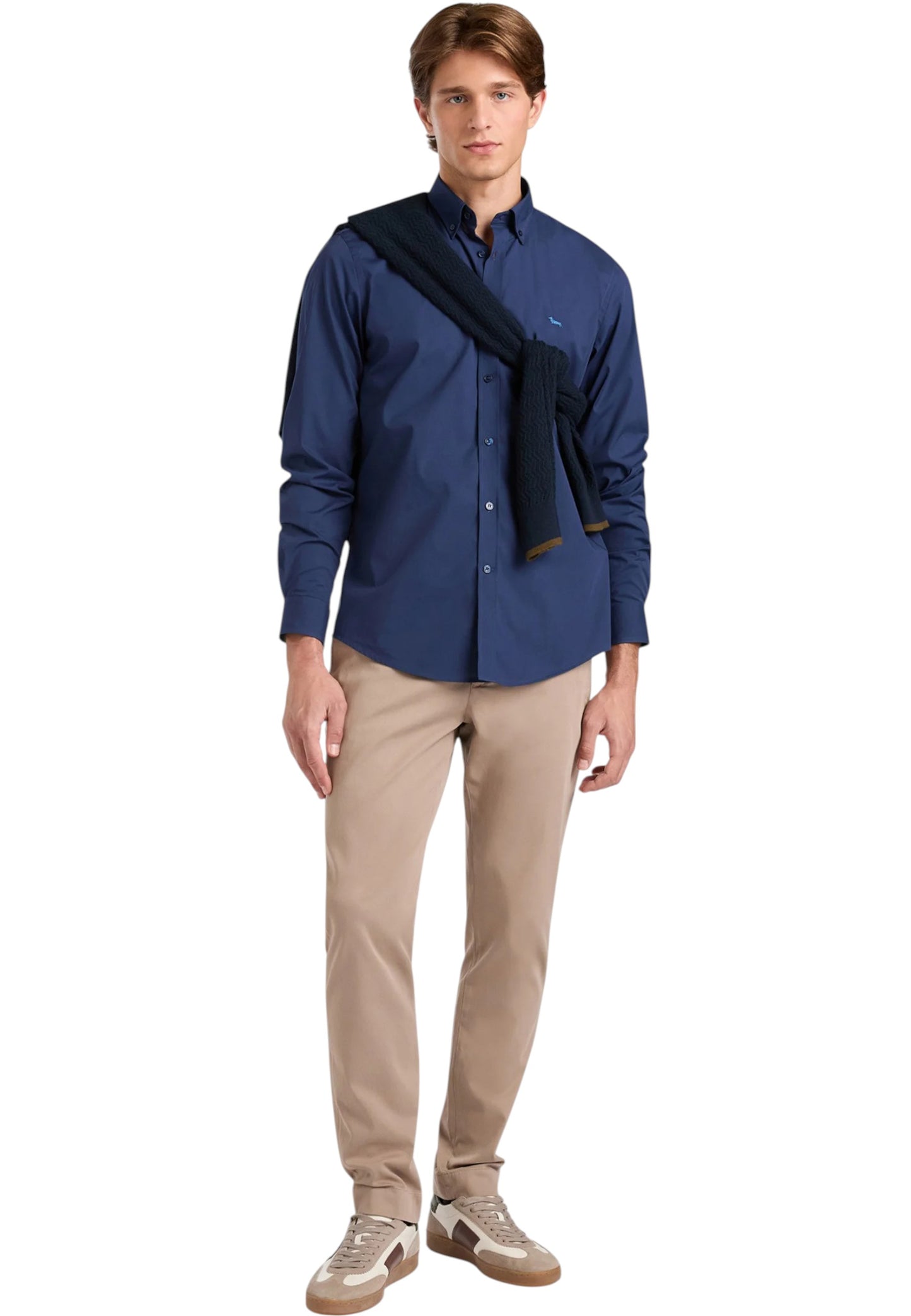 Camicia Manica lunga Uomo Harmont & Blaine in Popeline Stretch  CNP011012523I