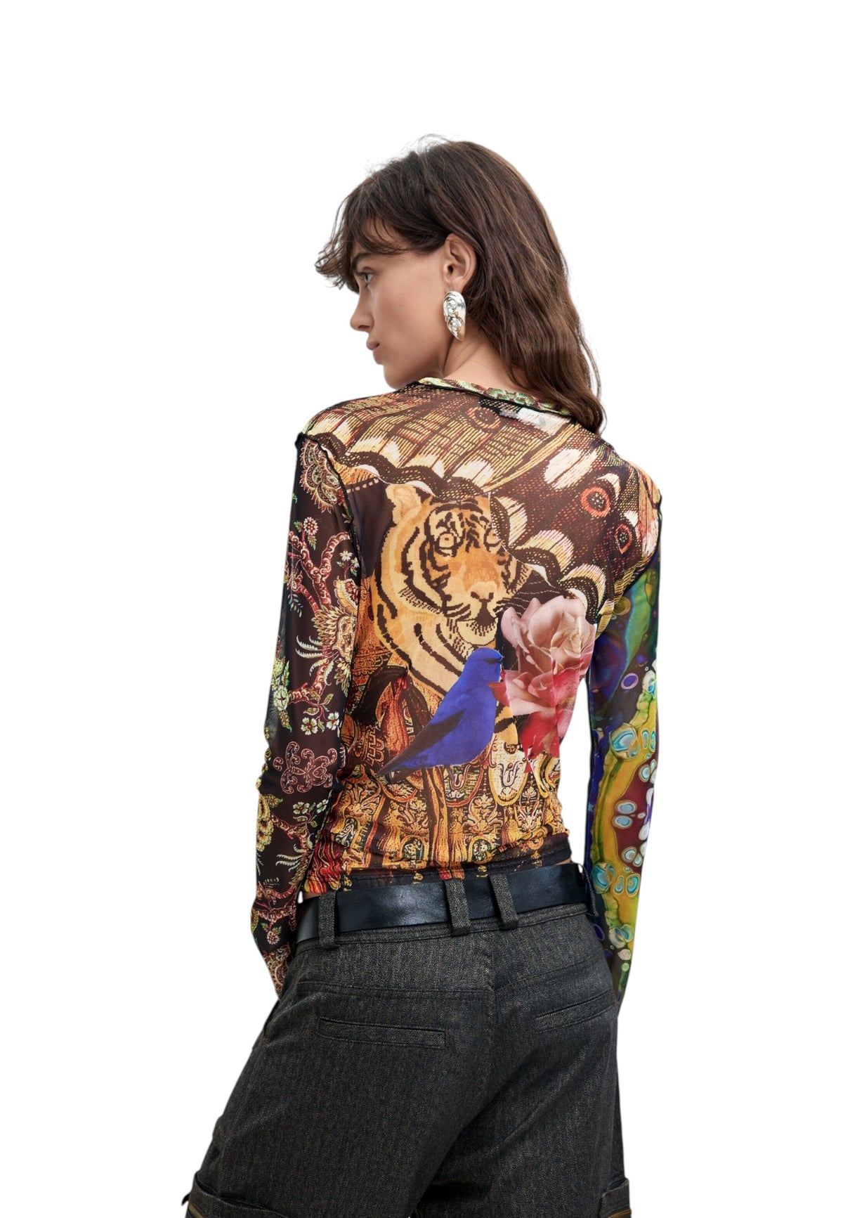 T-Shirt Manica Corta Donna Desigual  Ts Lion Lacroix 26WWTK06