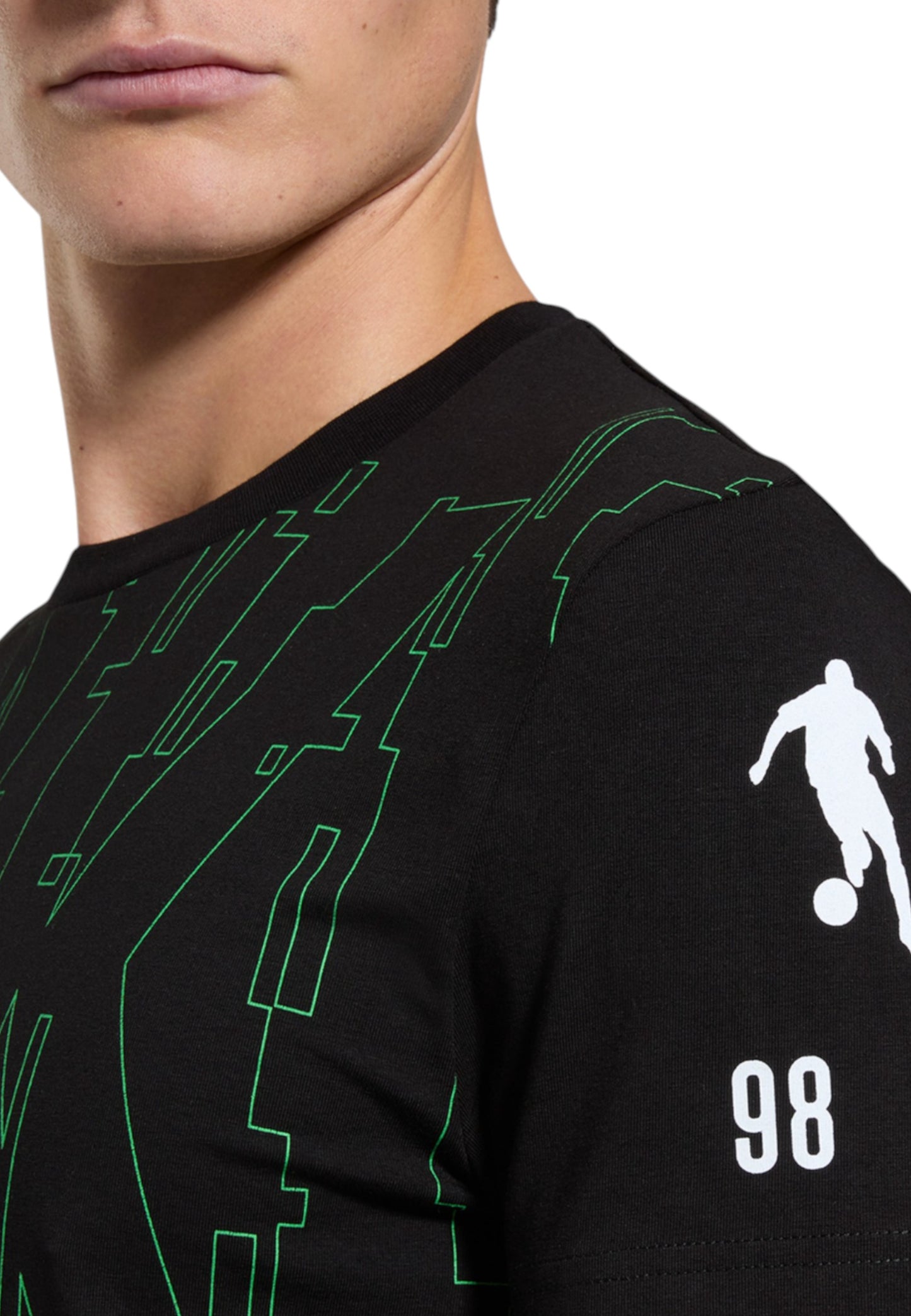 T-Shirt Manica Corta Uomo Bikkembergs Stampa Optical