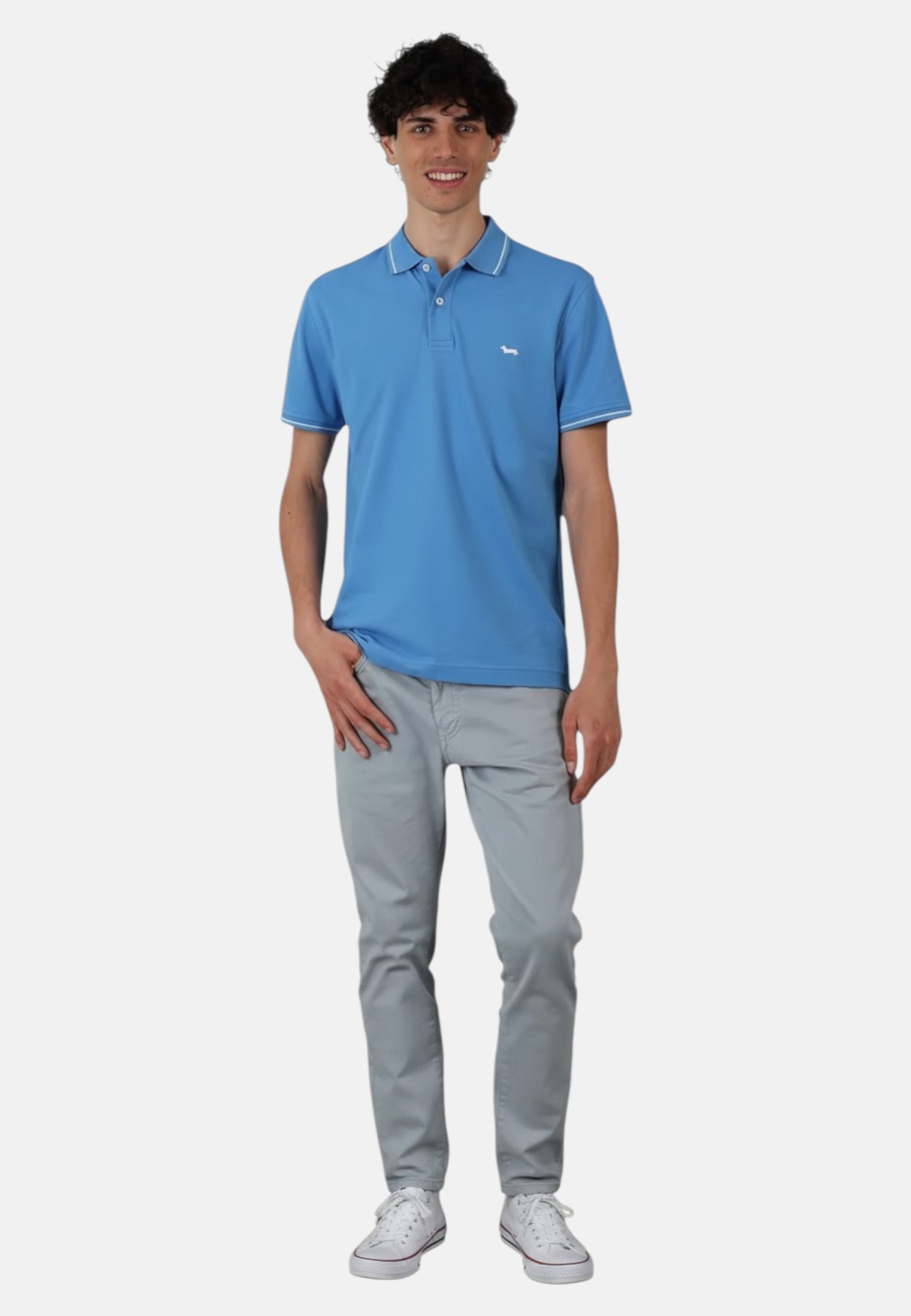 Polo Manica Corta Uomo Harmont & Blaine Con Orli E Righini A Contrasto  LNQ032020862