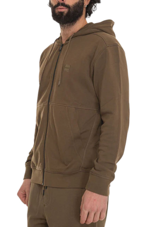 Felpa Con Zip Uomo Boss Con Cappuccio Zetalky 50508578