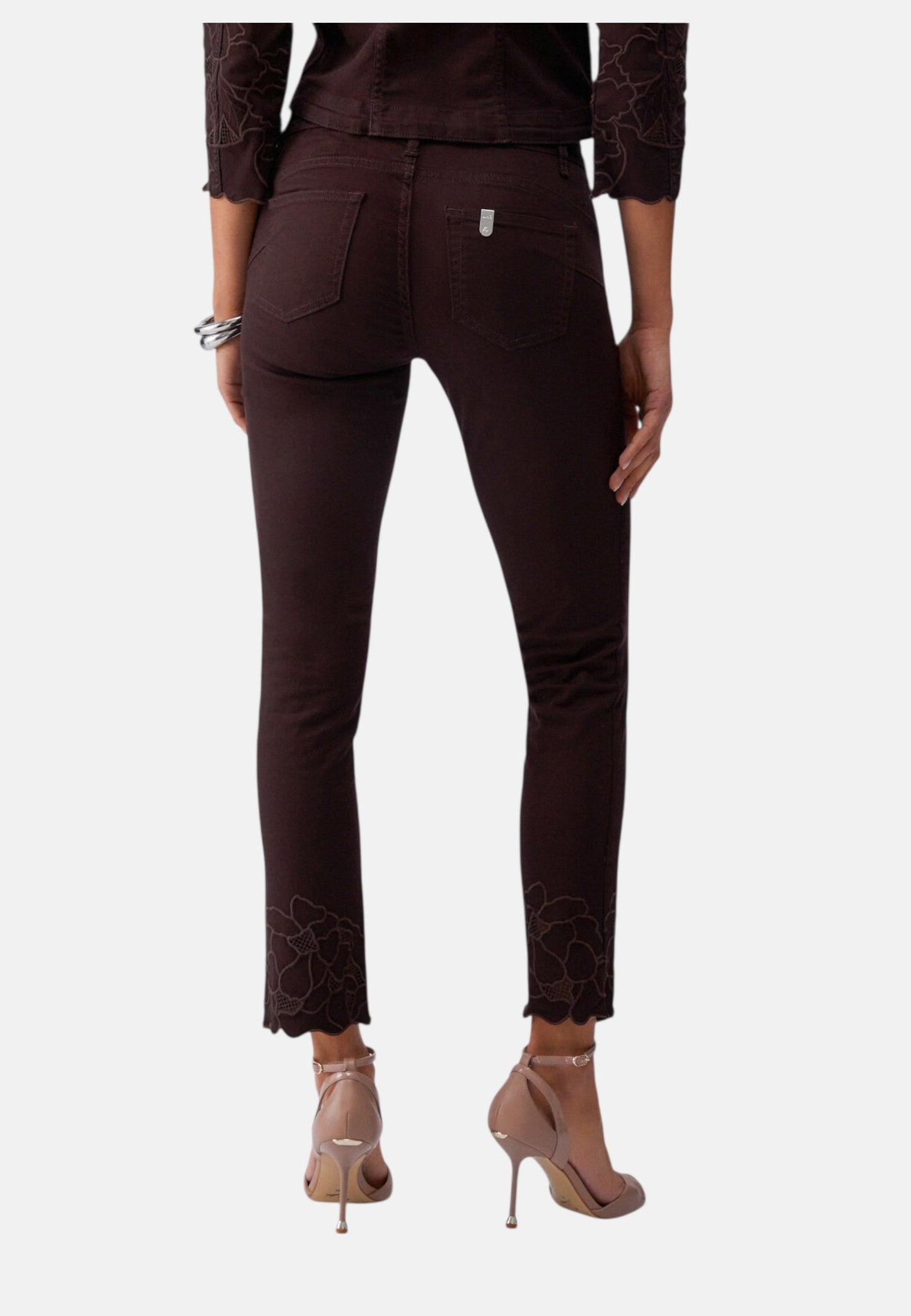 Pantaloni Skinny Fit Donna Liu Jo Con Ricamo Sangallo Vita Regolare Ideal WA6260T367A