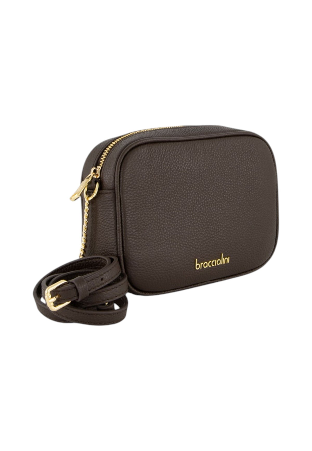 Borsa A Tracolla Donna Braccialini Camera Bag, Tracolla non removibile e regolabile, Chiusura con zip, Una tasca interna portacellulare, Design compatto e linee essenziali, Dimensioni: 37 x 15 x 27 Cm Dolly B19380PP