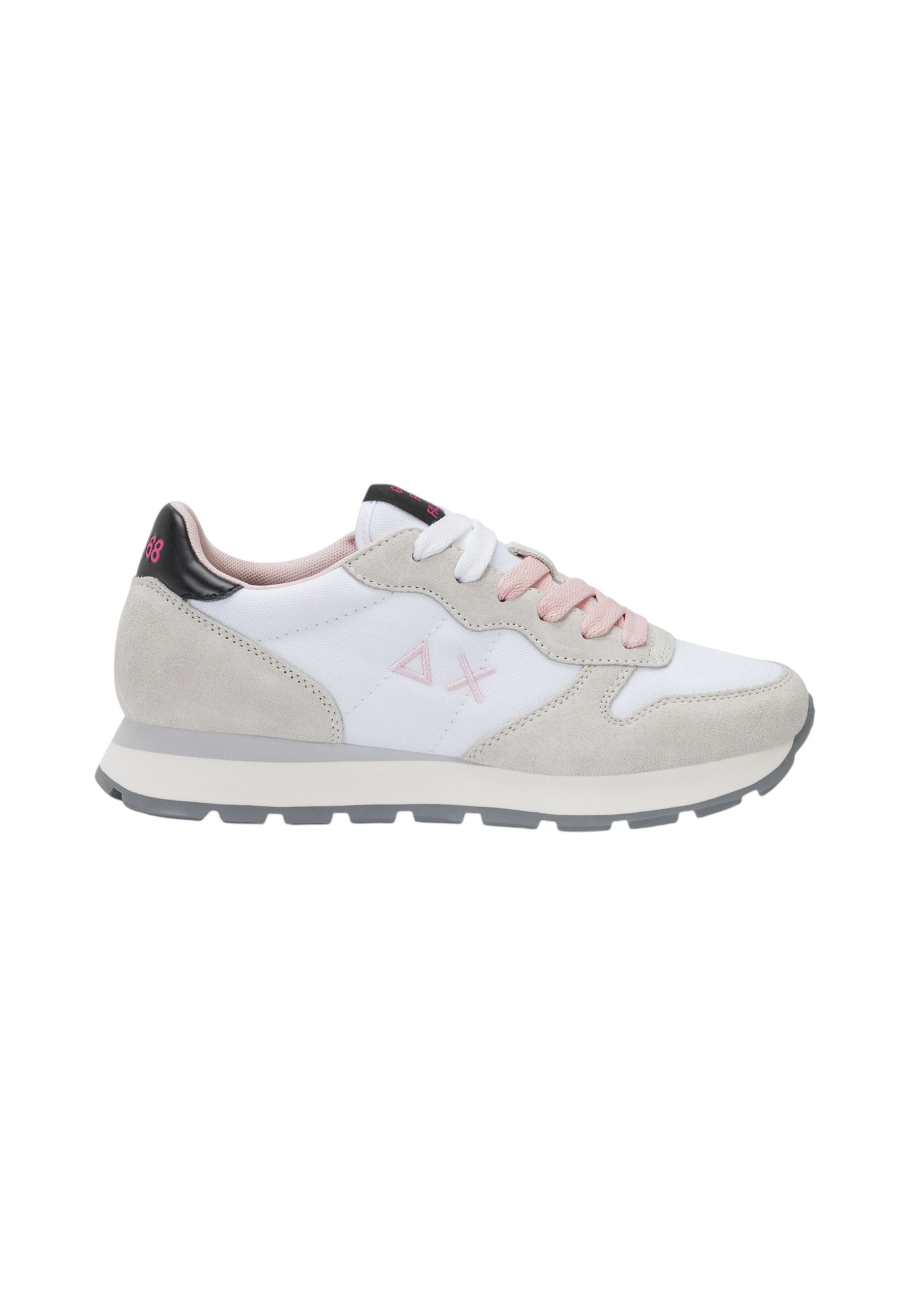 Sneakers Basse Donna Sun68 Stile Running, Nylon E Suede, Logo Ricamato Ally Solid Z46201