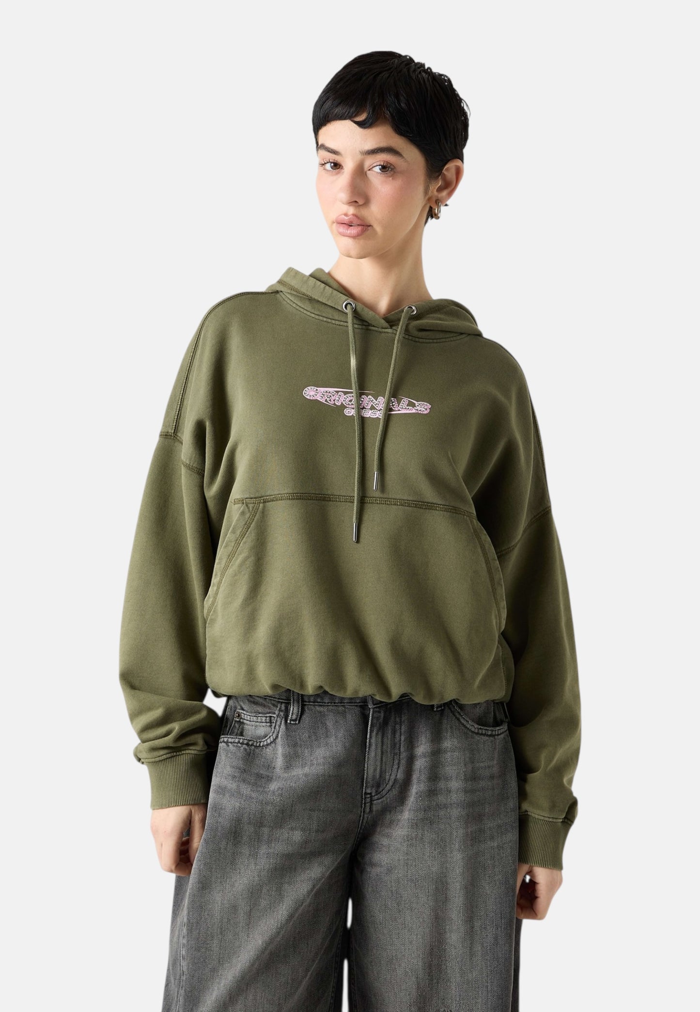Felpa Con Cappuccio Donna Guess  Go Bubble Hem W6RQ27K68I4