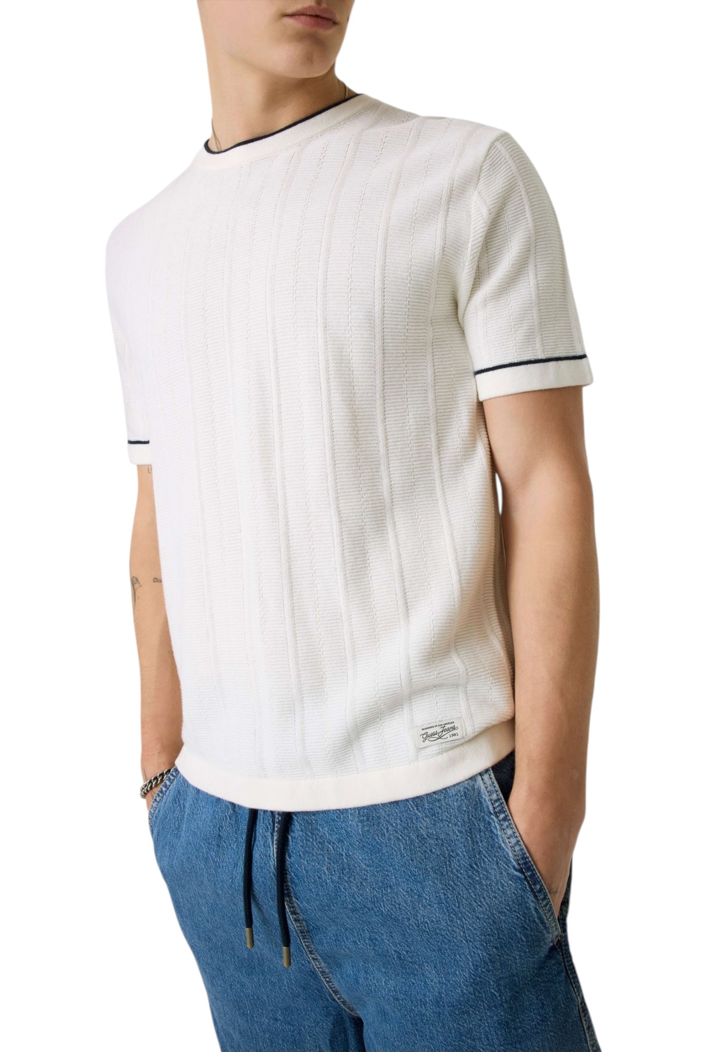 Maglia A Girocollo Uomo Guess Manica Corta Gj Stitched M6GR00Z4511