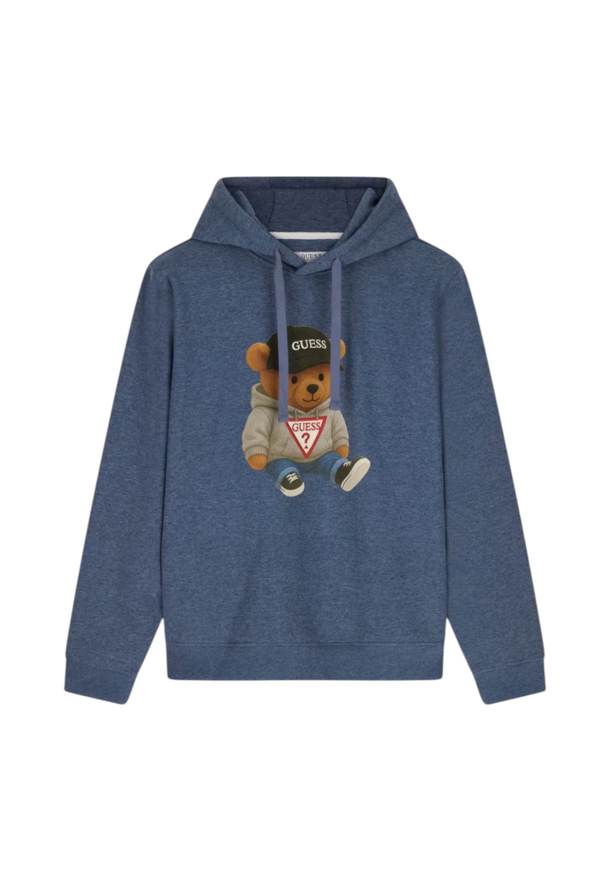 Felpa Con Cappuccio Uomo Guess Effetto teddy, Motivo orsetto, Melange  M6BQ31K6562